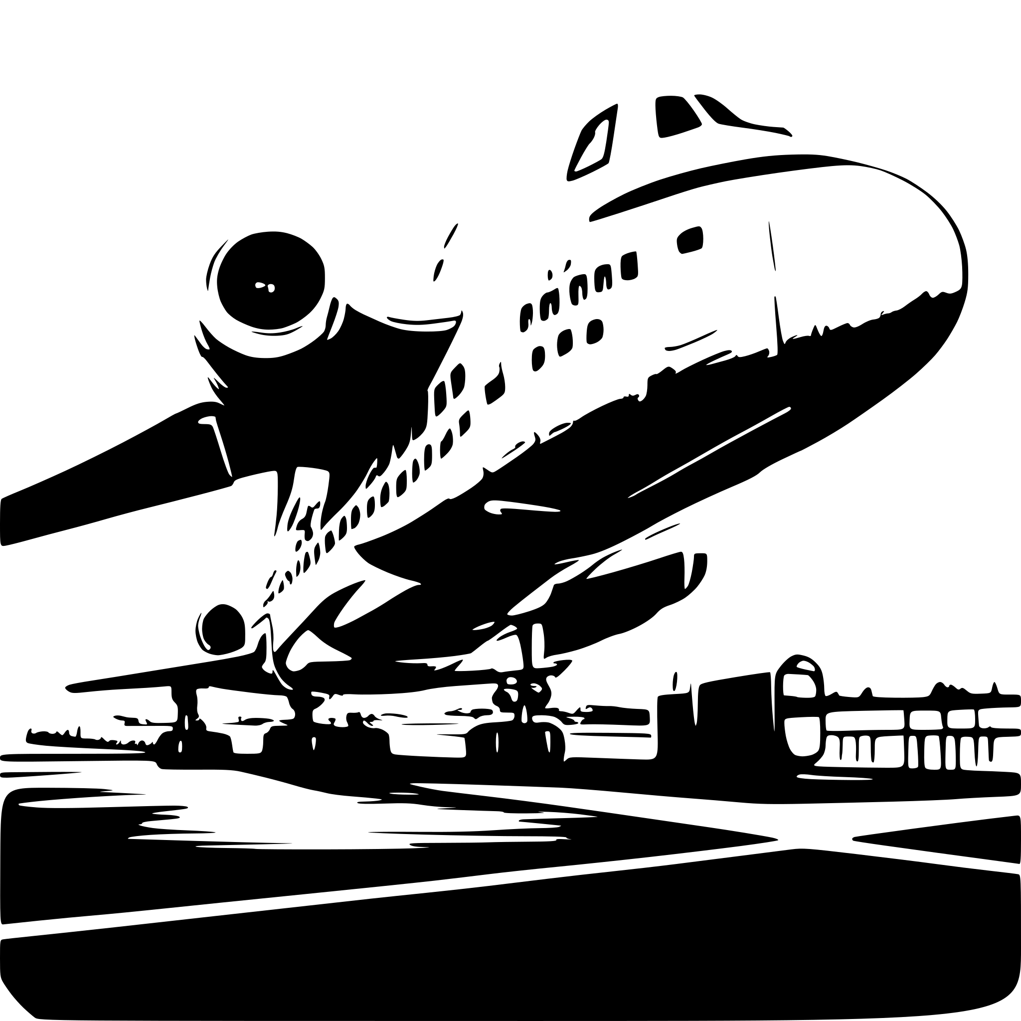 AI-generated SVG of a airbus a380