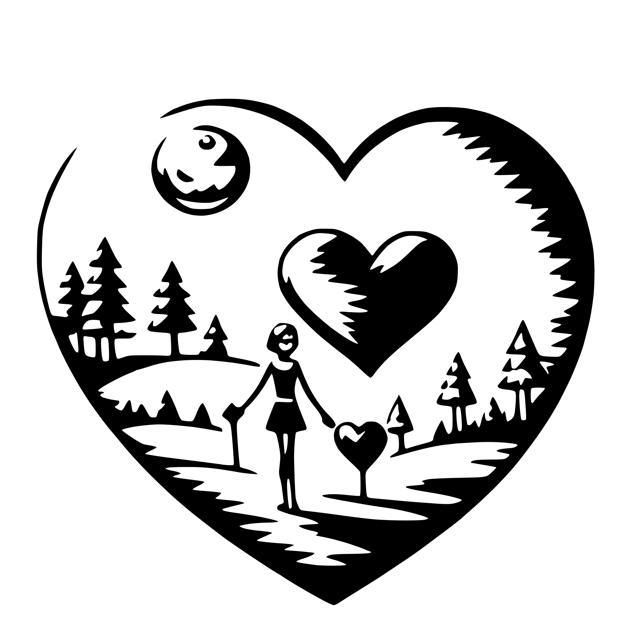 AI-generated SVG of 'heart-shaped world'