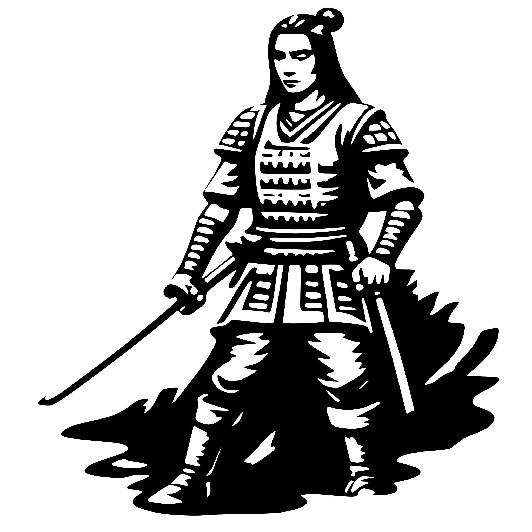 AI-generated SVG of 'samurai'
