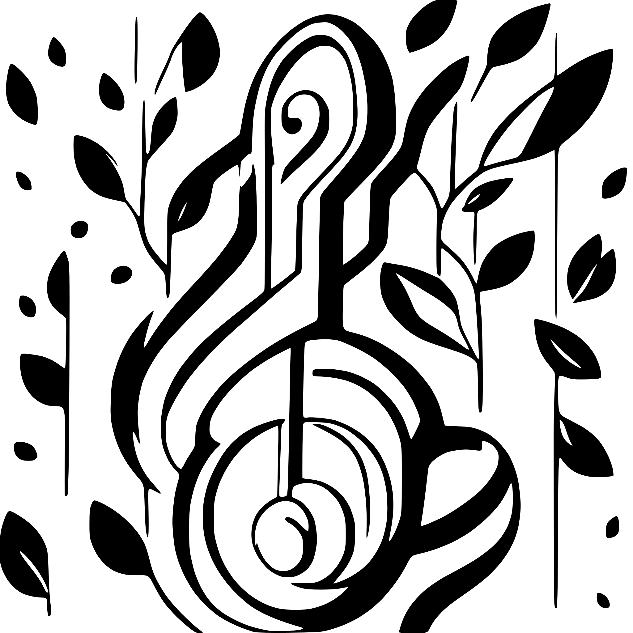AI-generated SVG of a a music clef minimalistic black-white