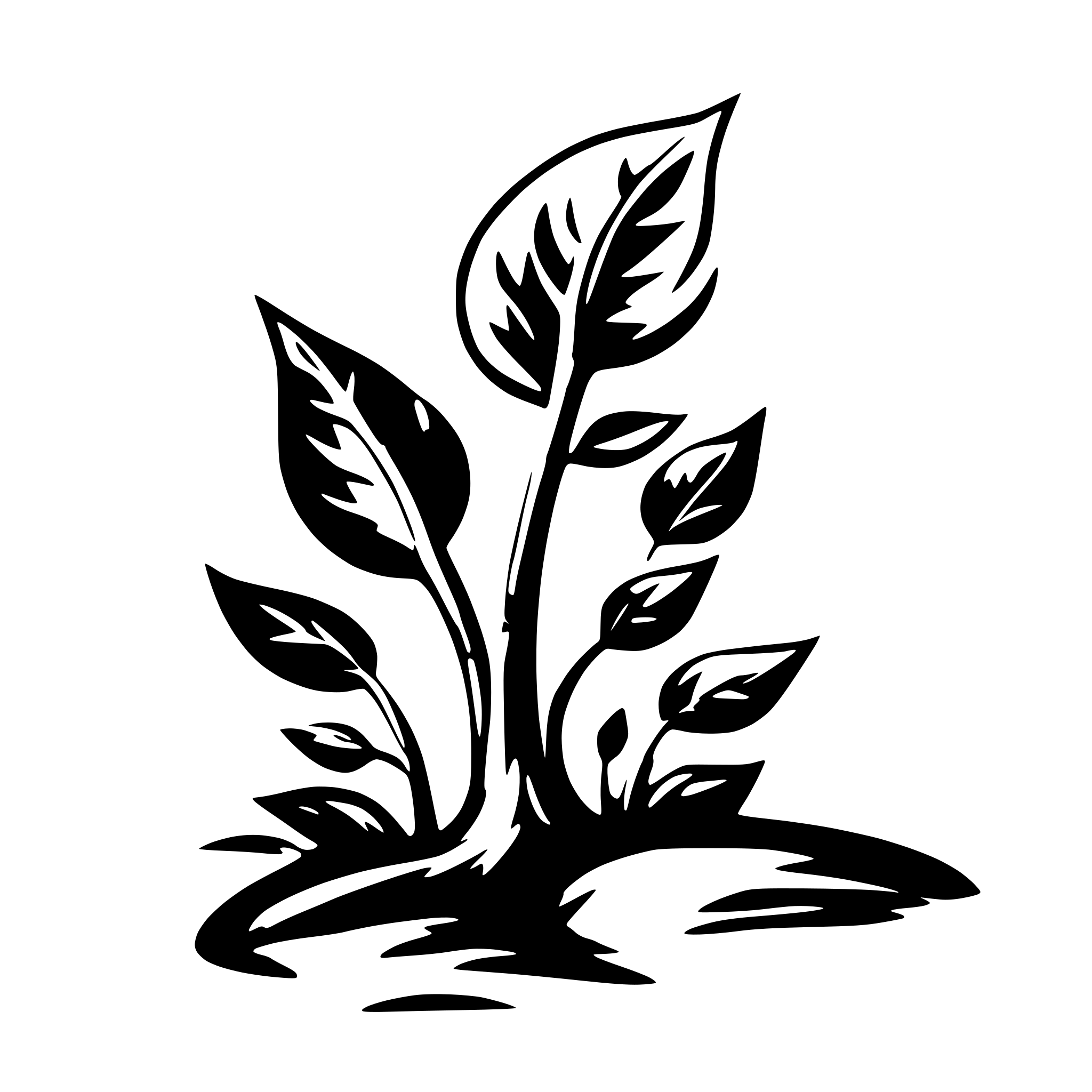 AI-generated SVG of 'create a thin root that goes from top left and swivels to the right side of the screen and turns back down and left. no overlap.'