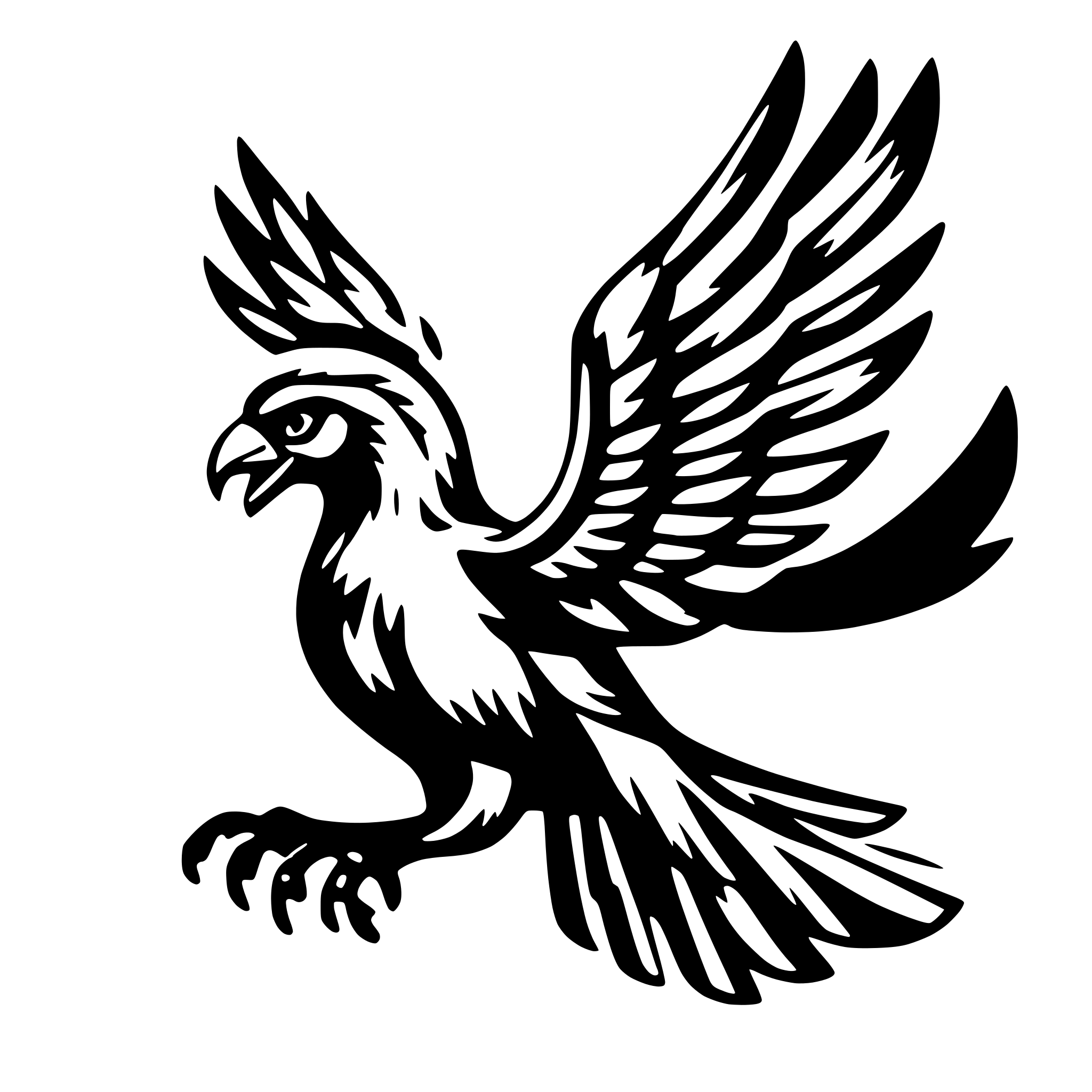 AI-generated SVG of a phoenix vector