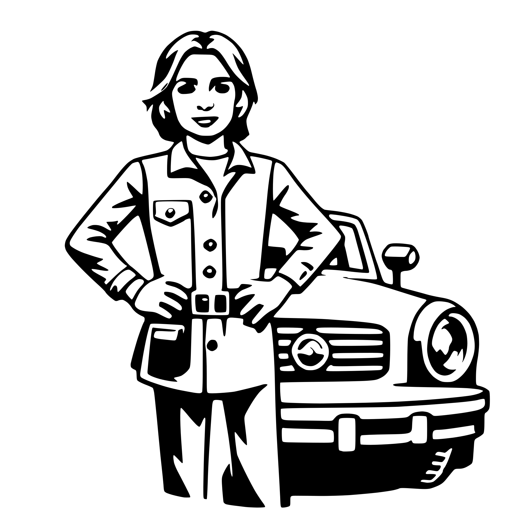 AI-generated SVG of a mechanic