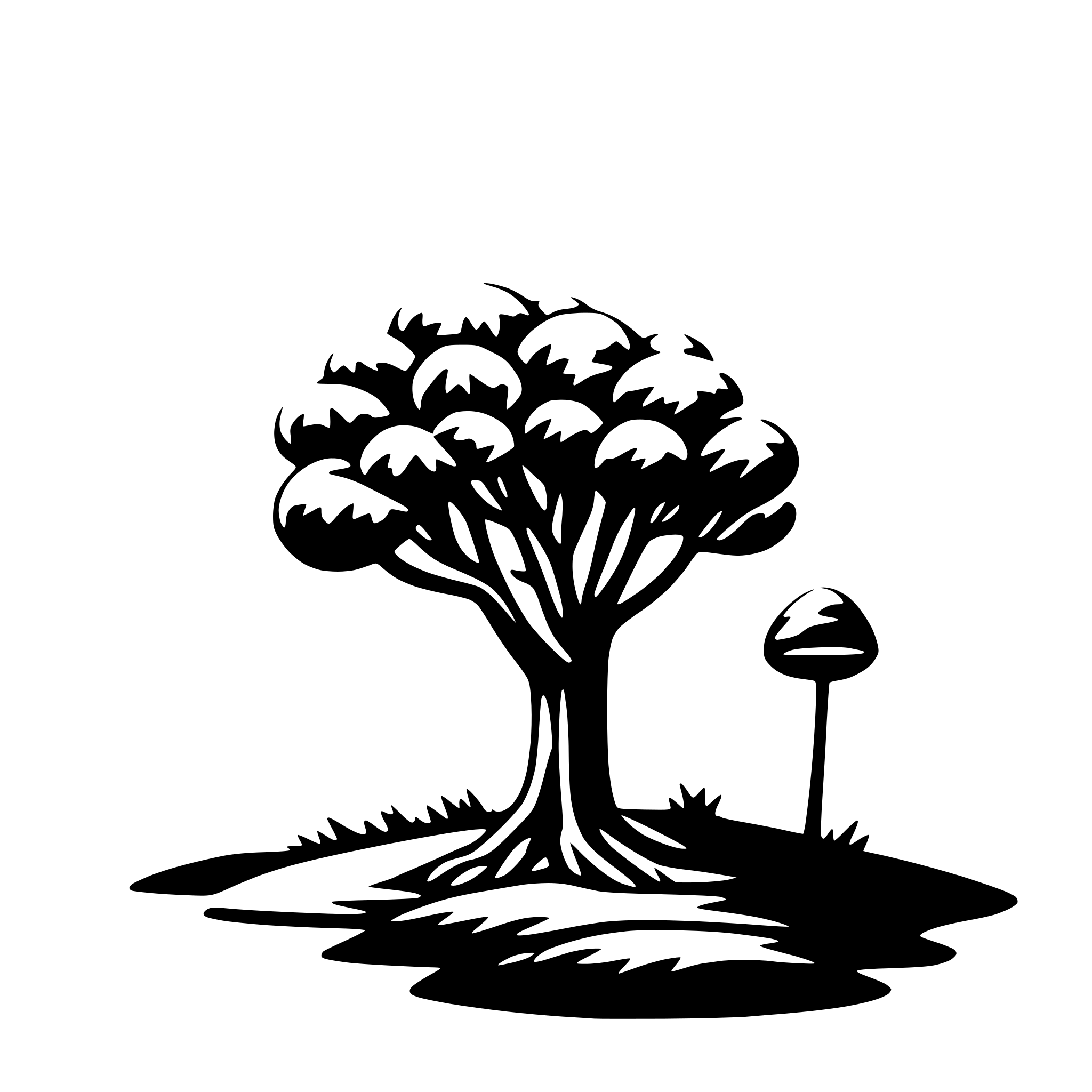 AI-generated SVG of a nature's embrace