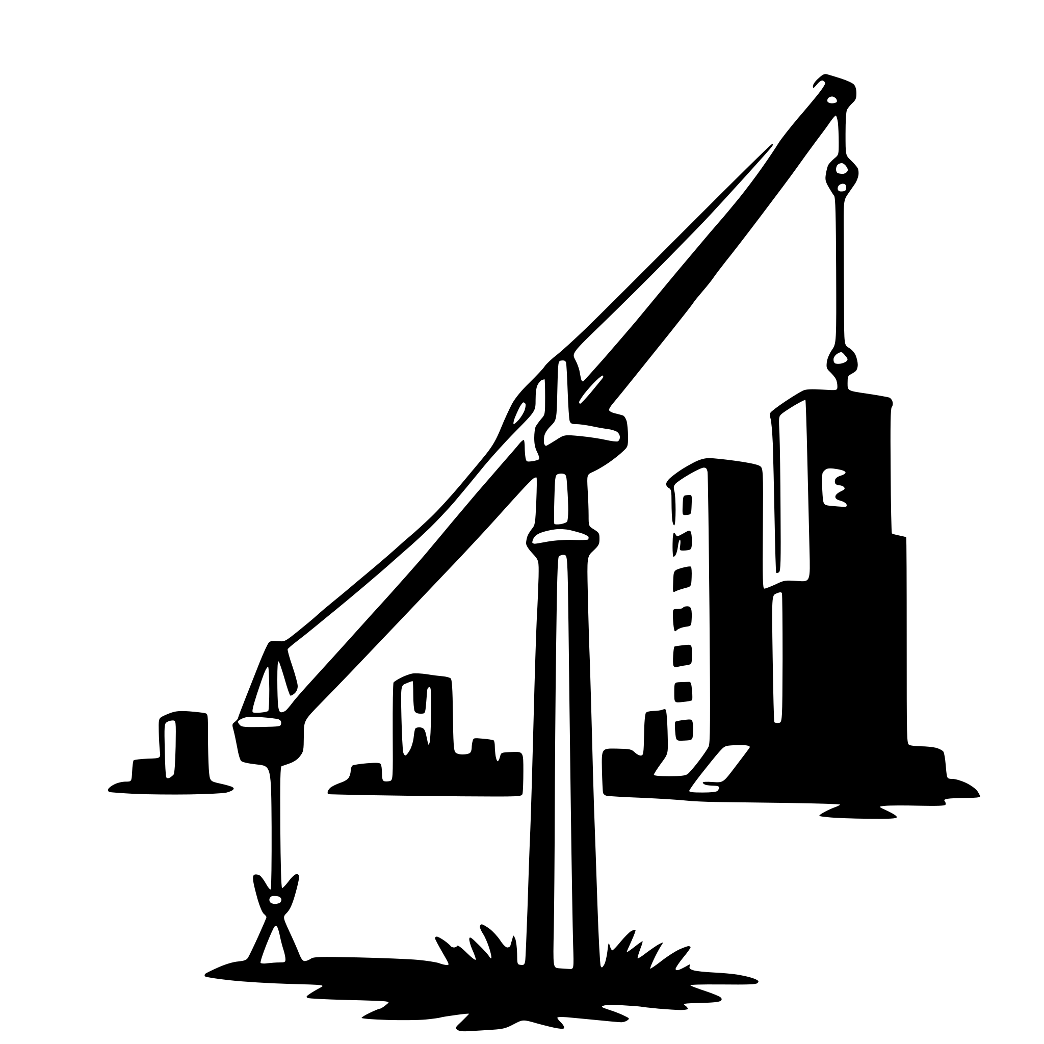 AI-generated SVG of a crane