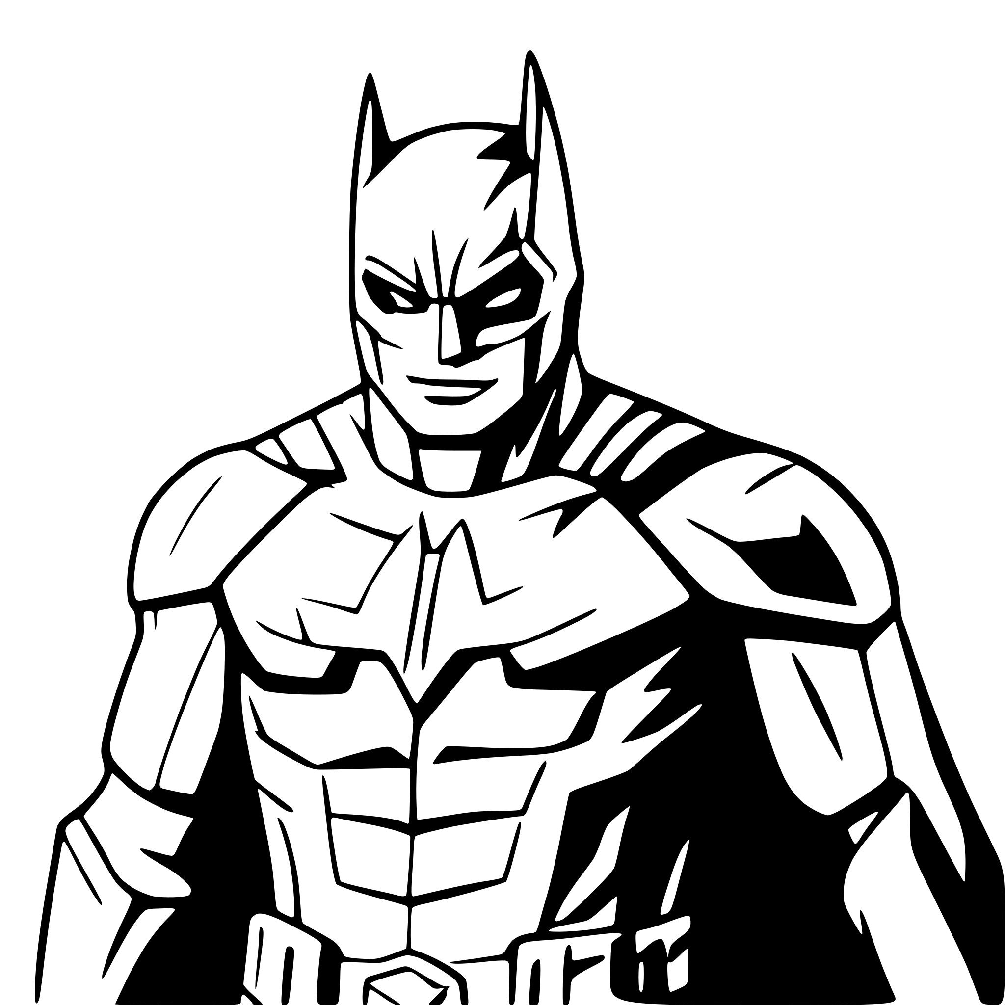 AI-generated SVG of 'Batman, the comic style'