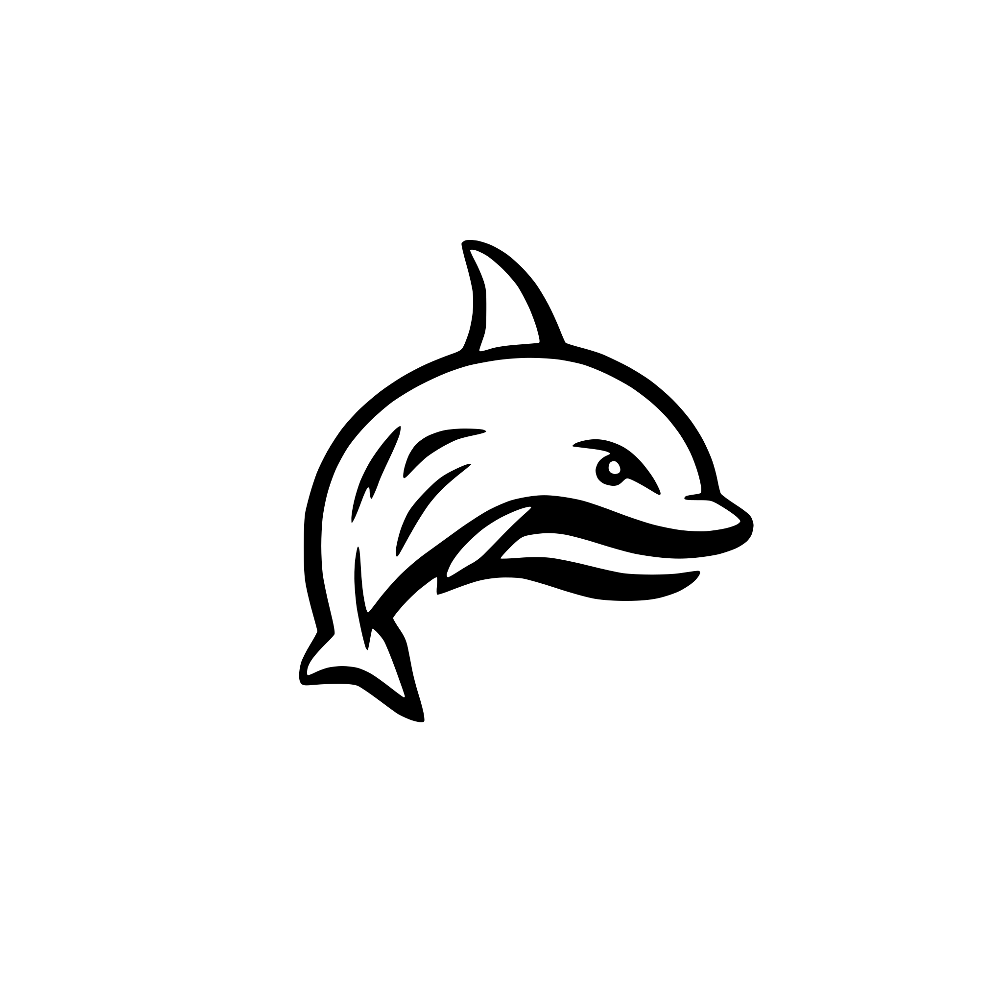 AI-generated SVG of a dolphin