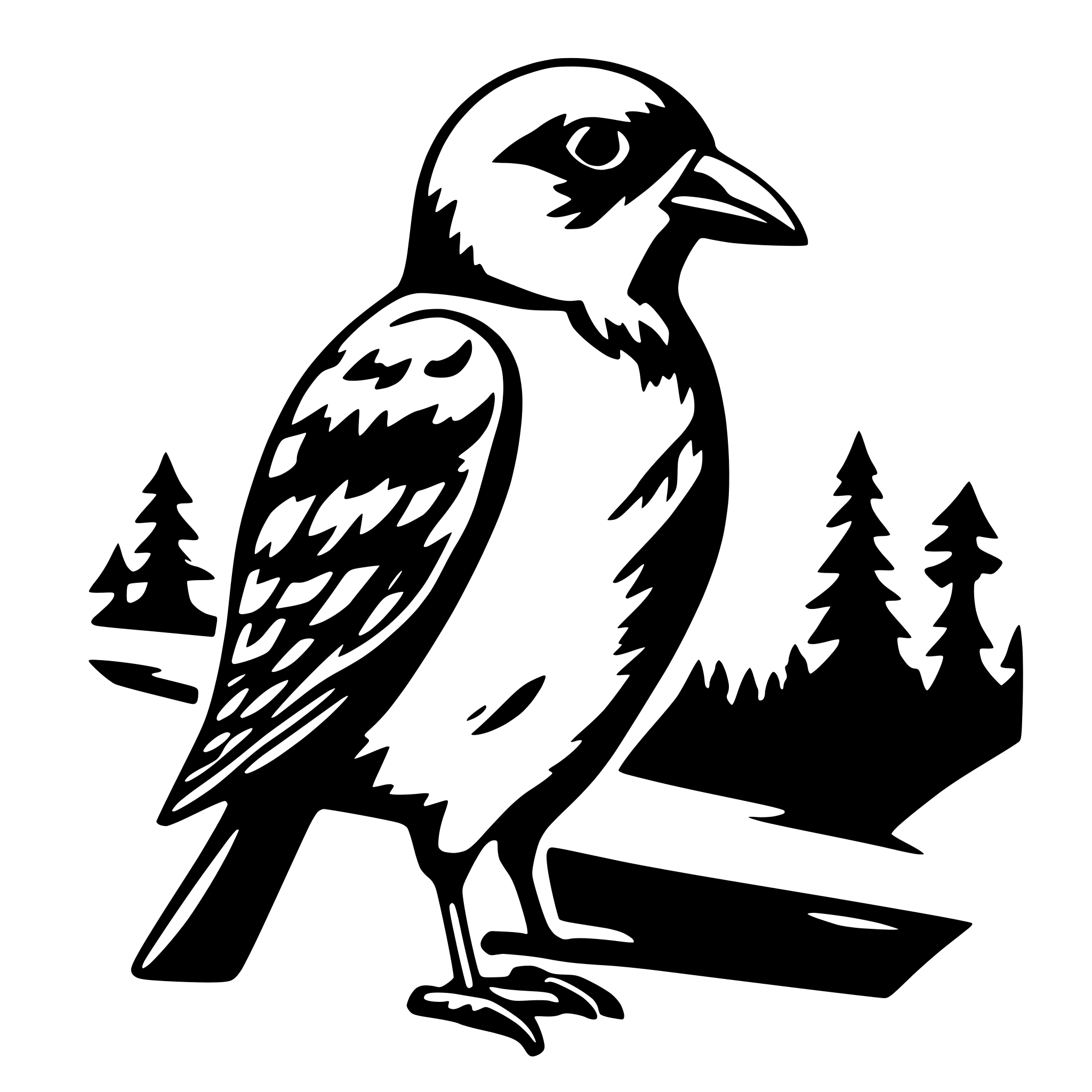 AI-generated SVG of a Freebird