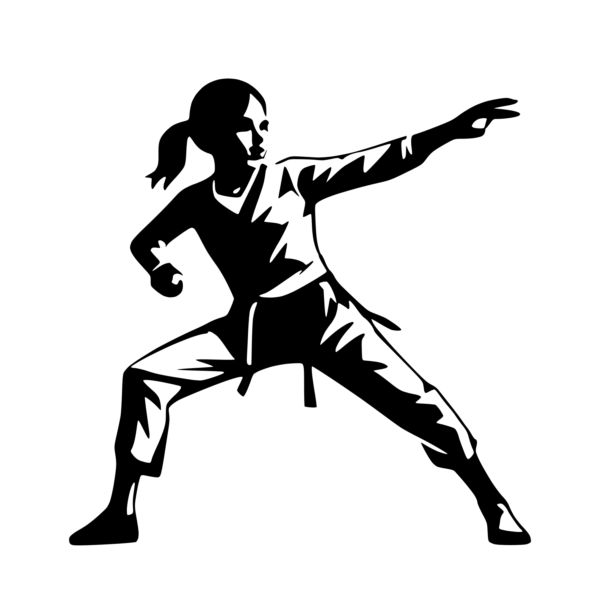 AI-generated SVG of a create a vector image with not too many details, monochrom, female taekwondo athlete, performing a side kick in full split