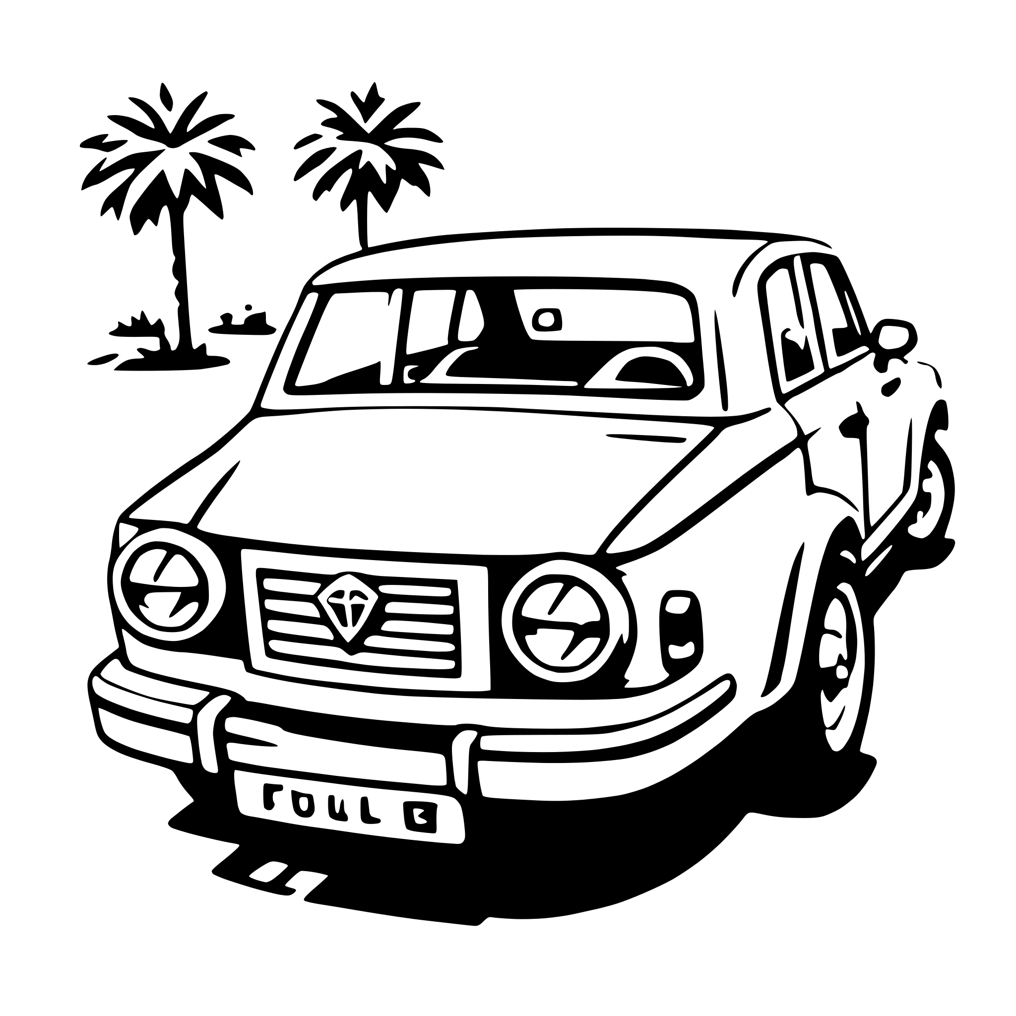 AI-generated SVG of a full-size car