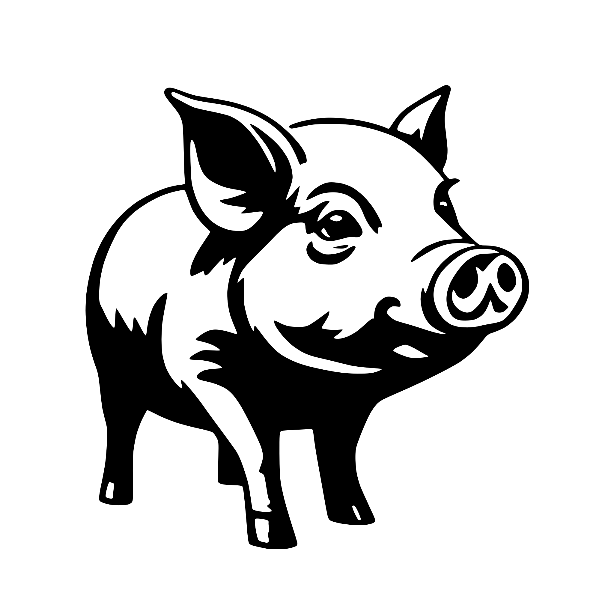 AI-generated SVG of 'pig'