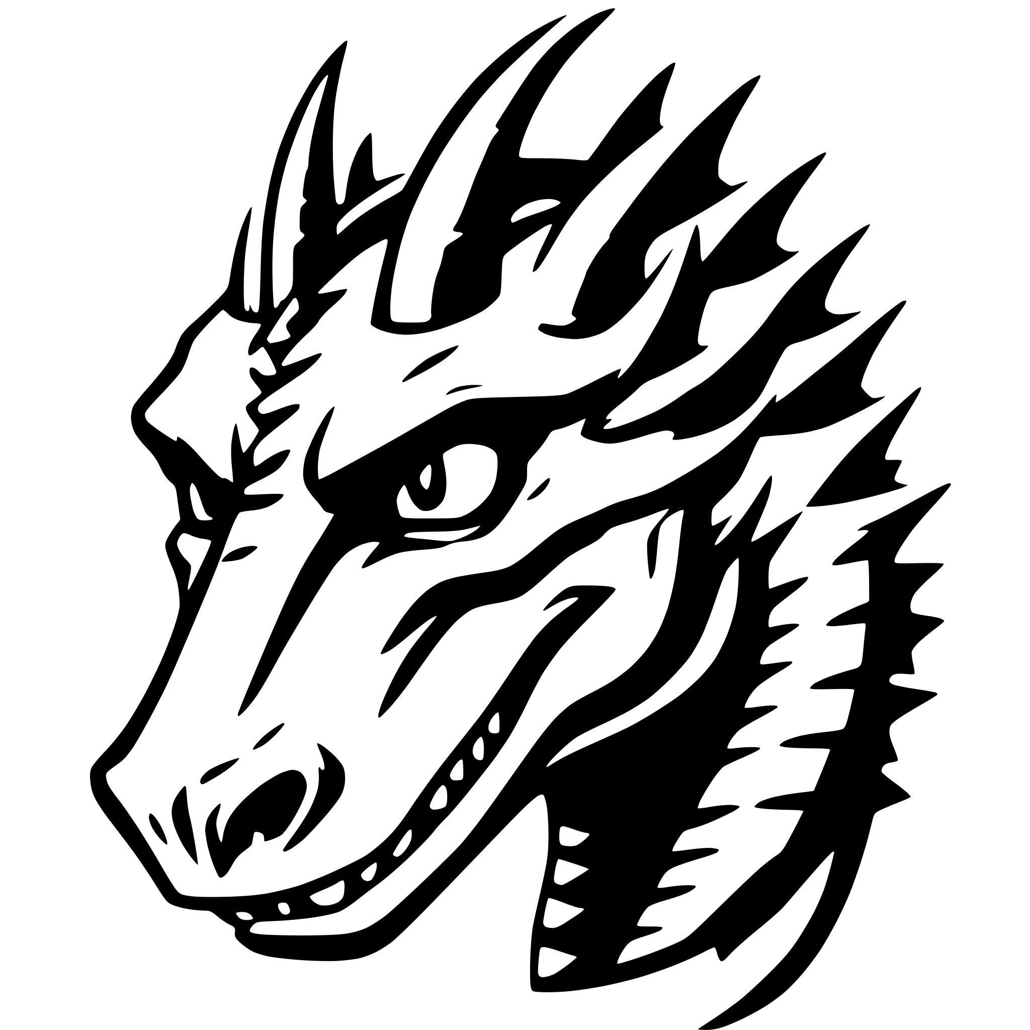 AI-generated SVG of 'tête de Dragon simple'