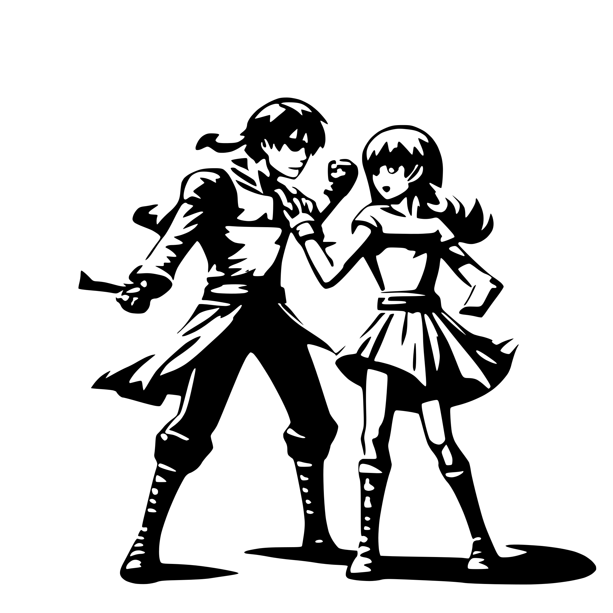 AI-generated SVG of 'anime fight action scene'