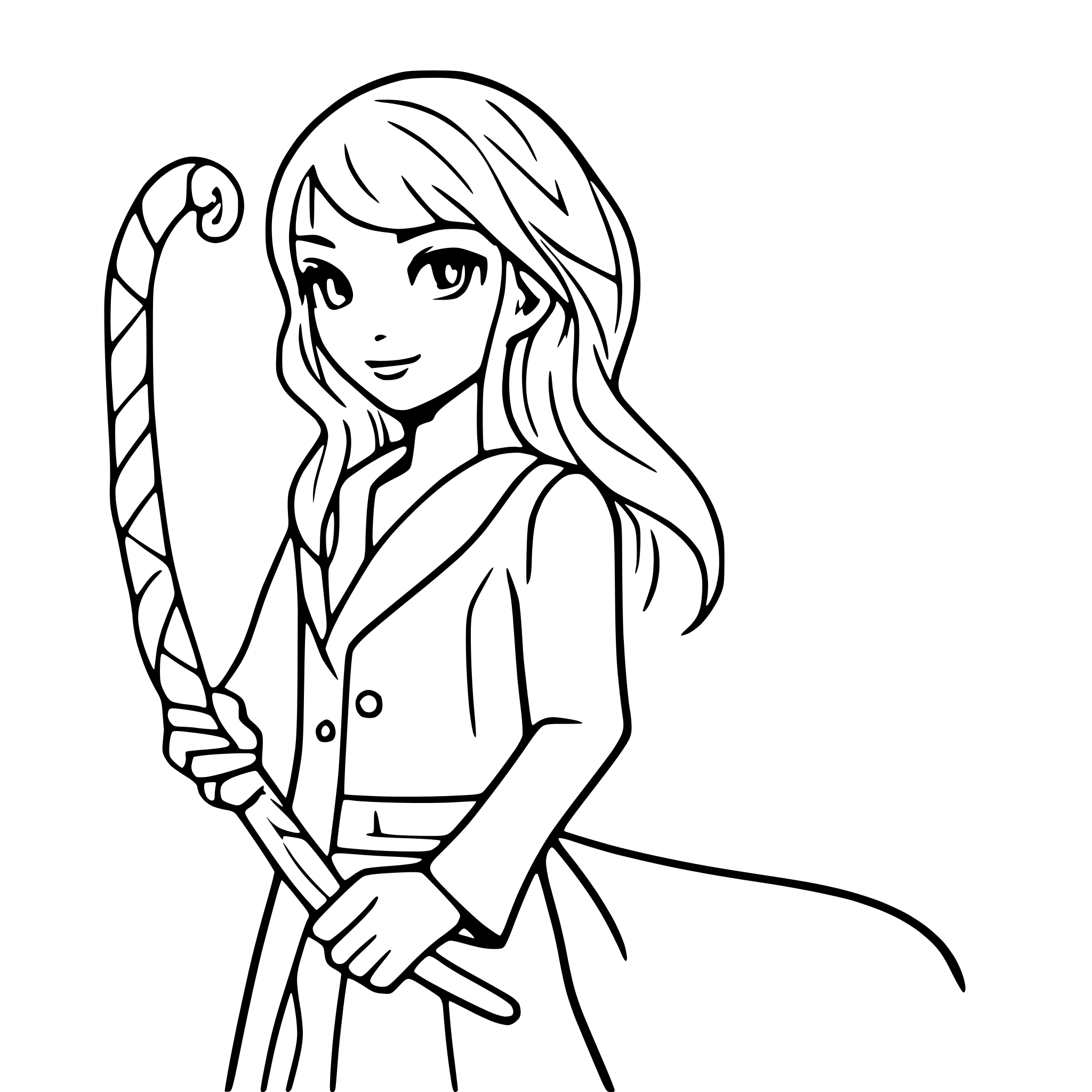 AI-generated SVG of a serpent entwined around staff