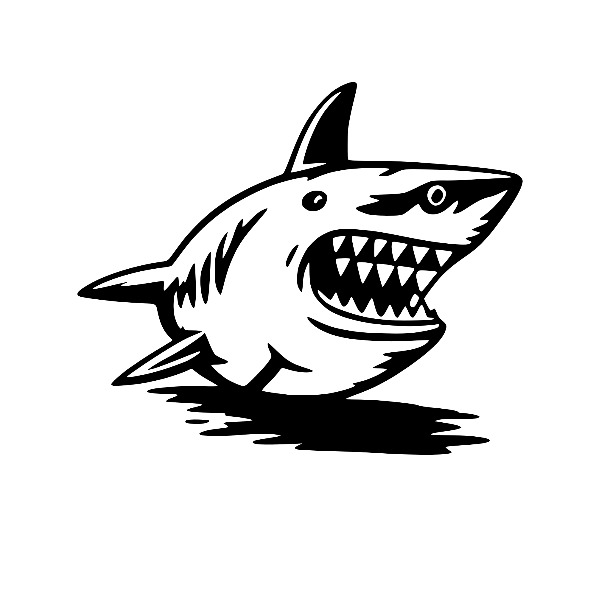 AI-generated SVG of a shark