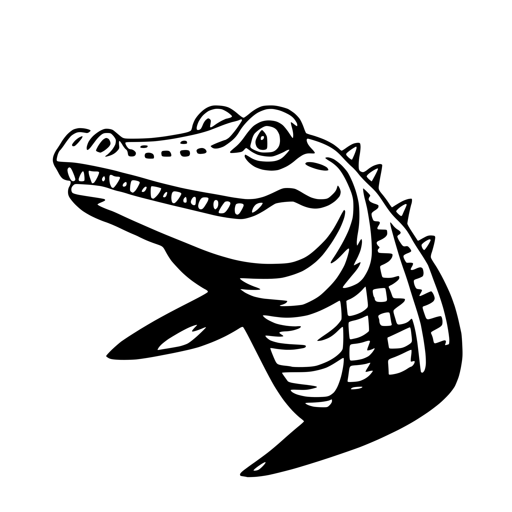 AI-generated SVG of a alligator