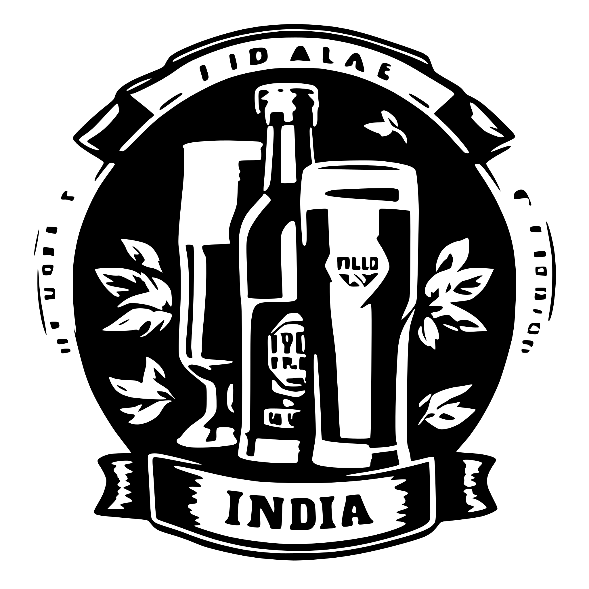 AI-generated SVG of a India Pale Ale beer label