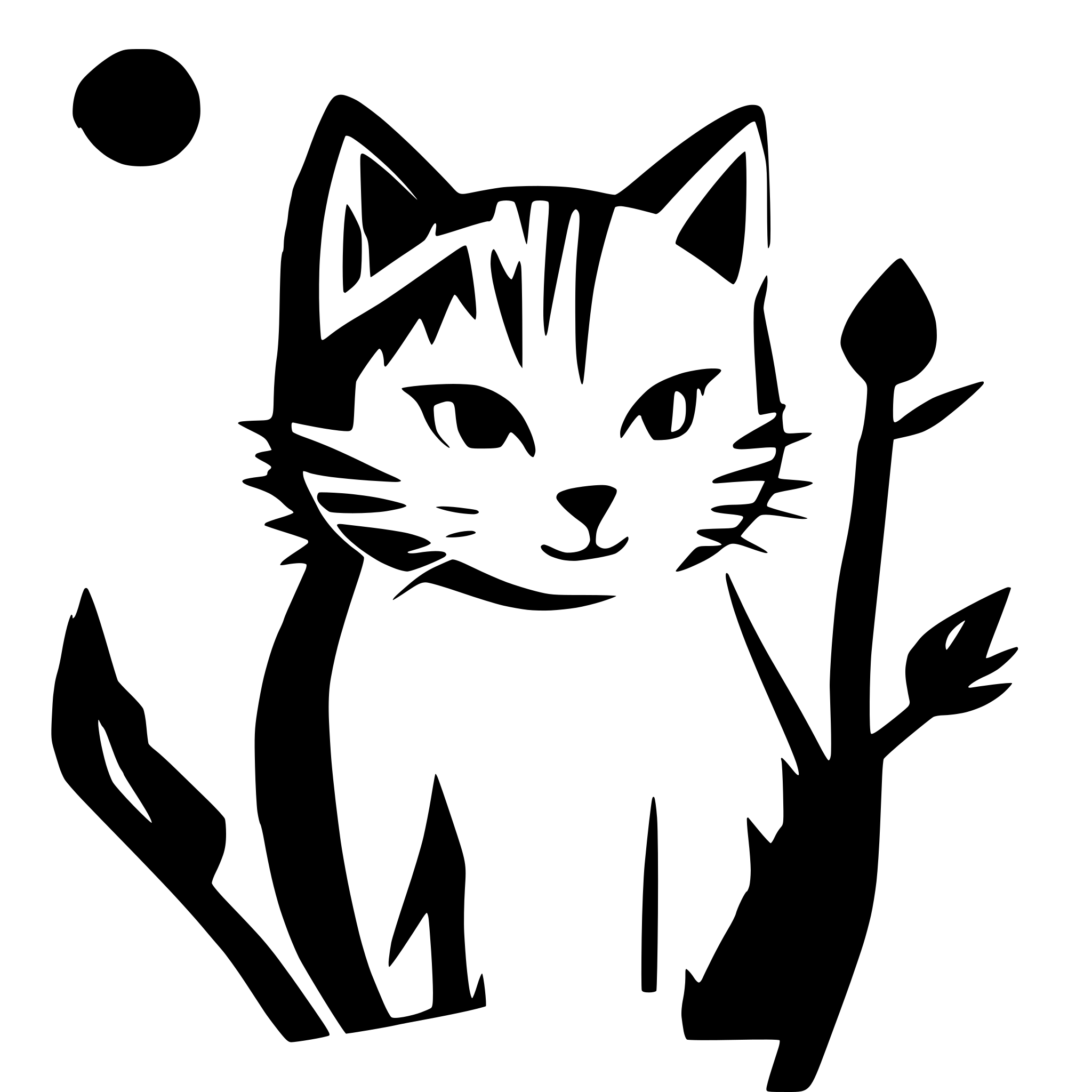 AI-generated SVG of 'schwarze Katze mit Garnknäuel'