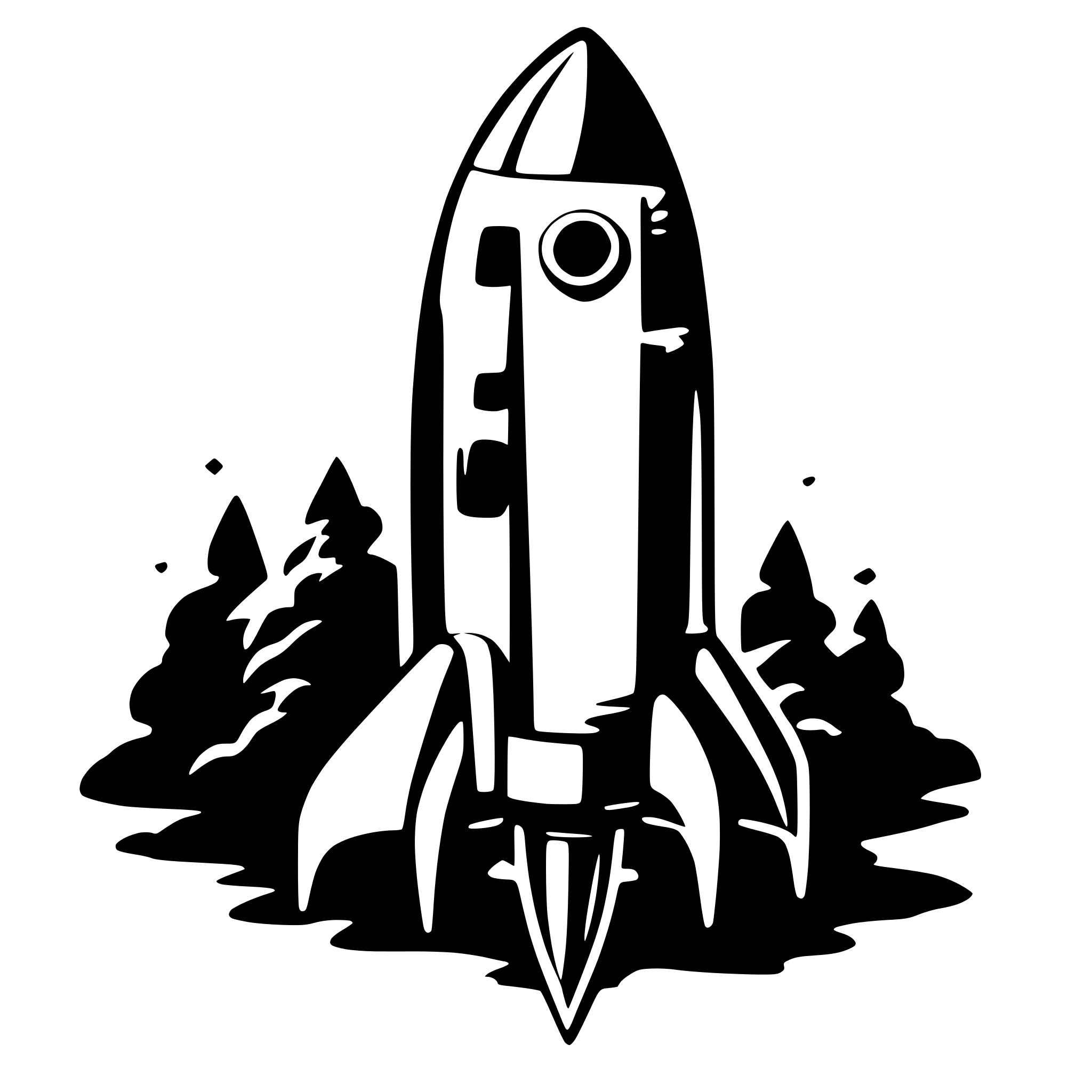 AI-generated SVG of a rocket