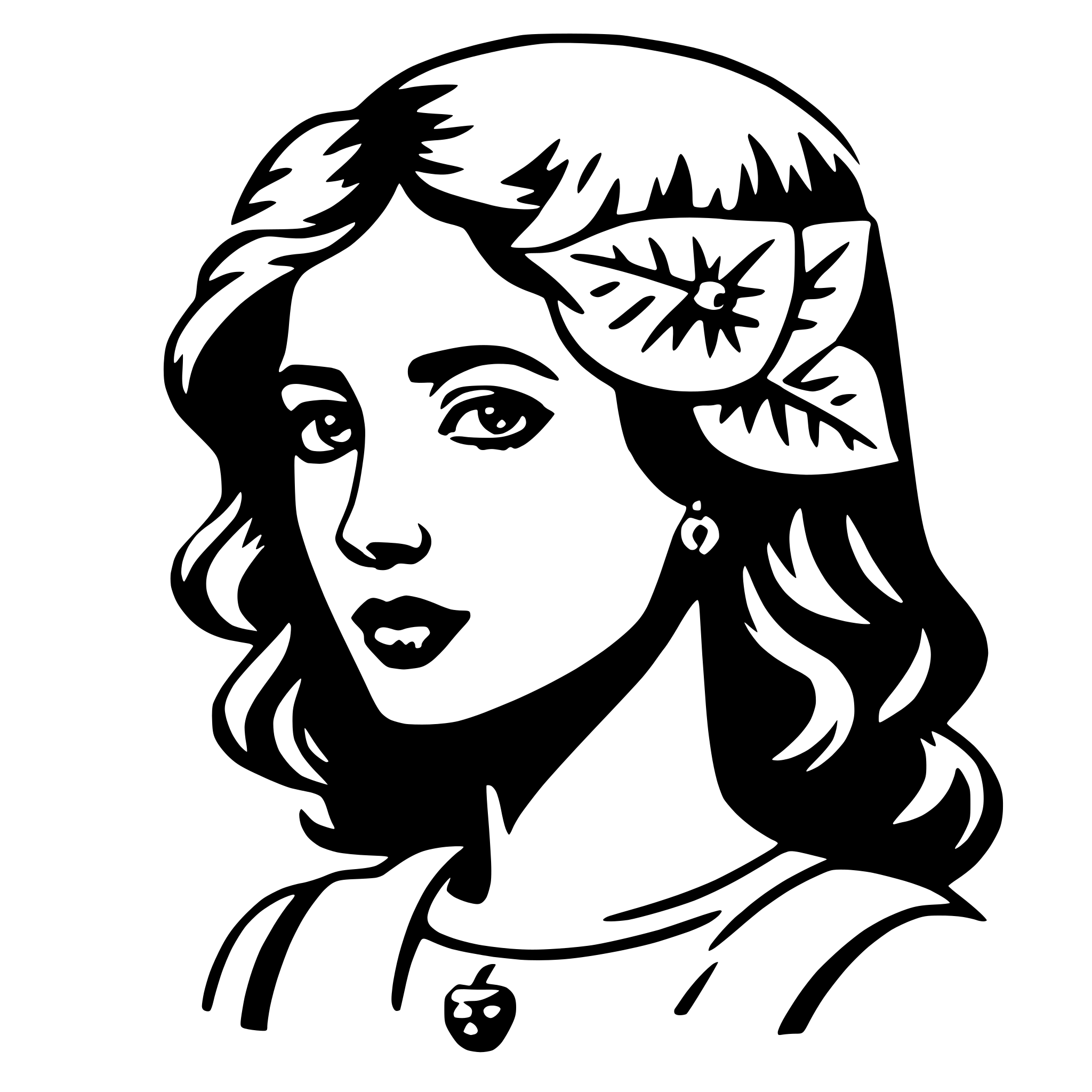 AI-generated SVG of a persephone