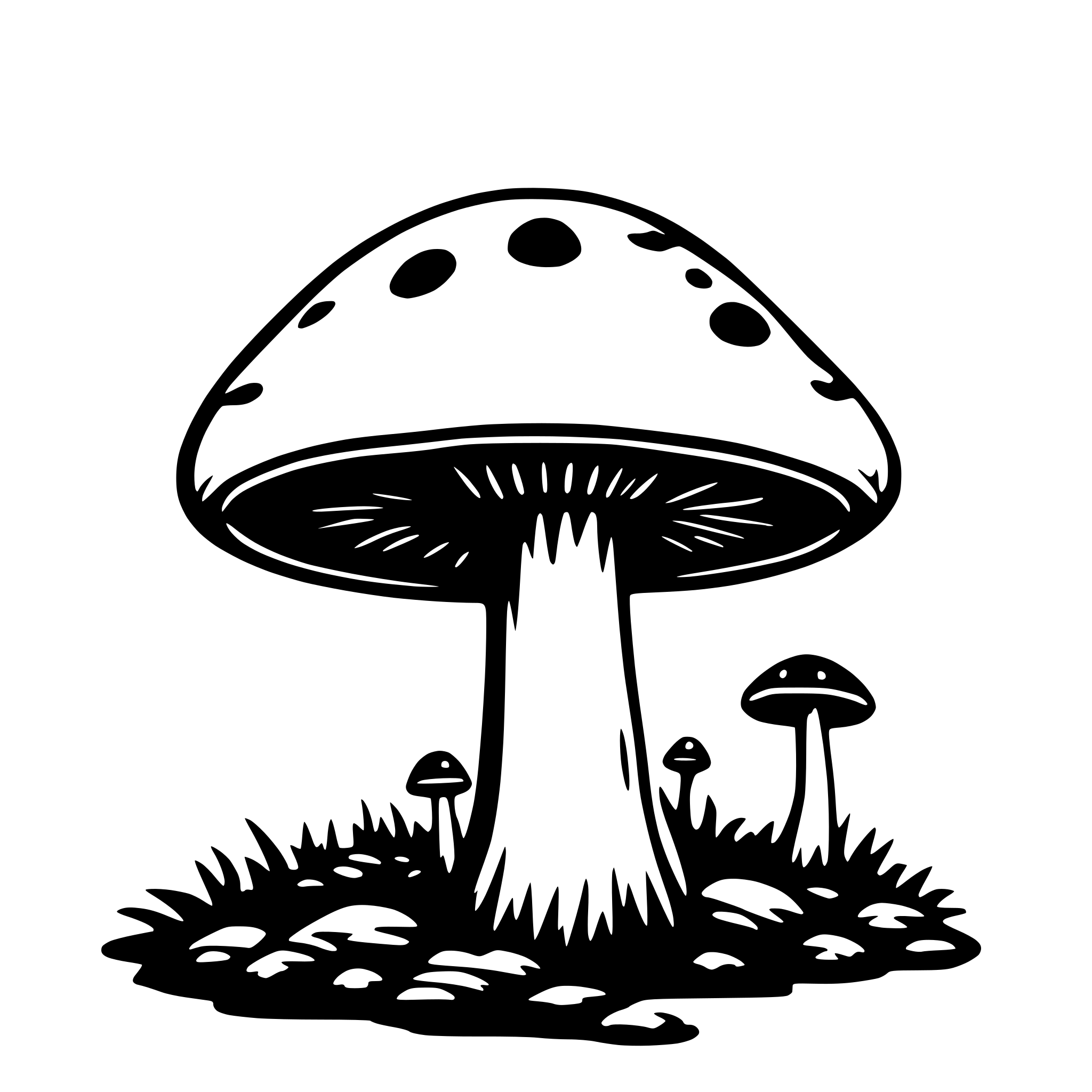 AI-generated SVG of 'magic mushroom without floor'