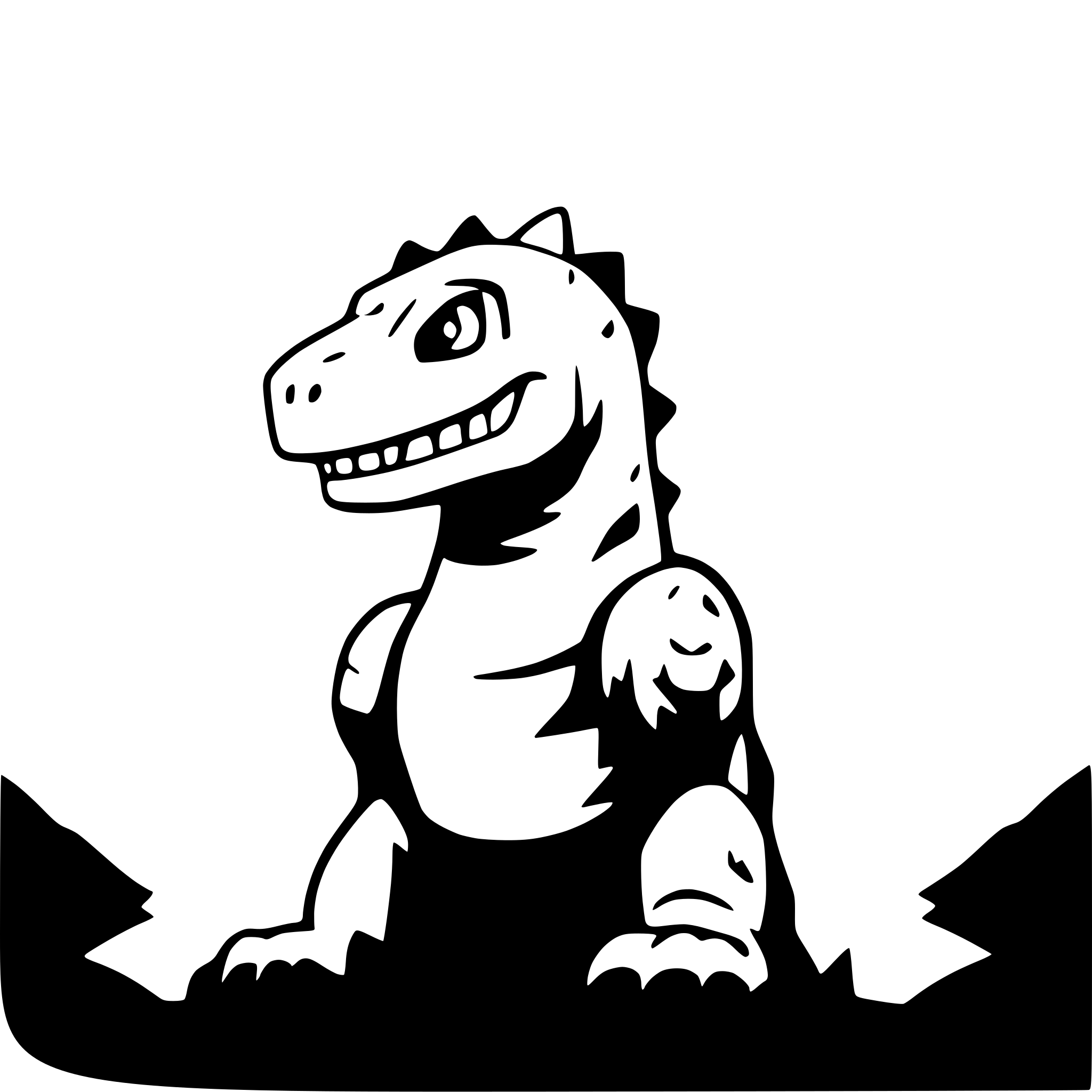 AI-generated SVG of 'godzilla head'