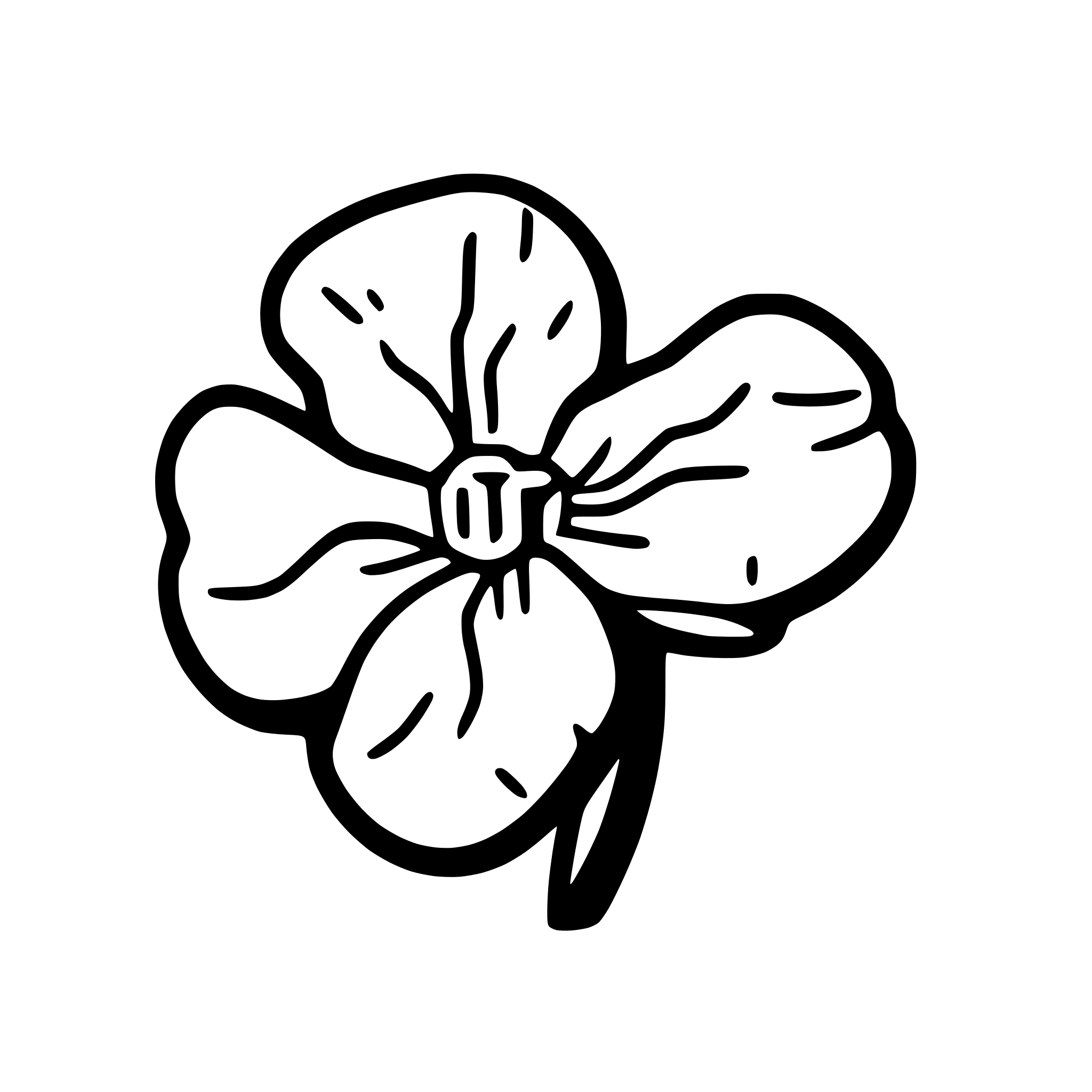 AI-generated SVG of 'african violet saintpaulia blossom'