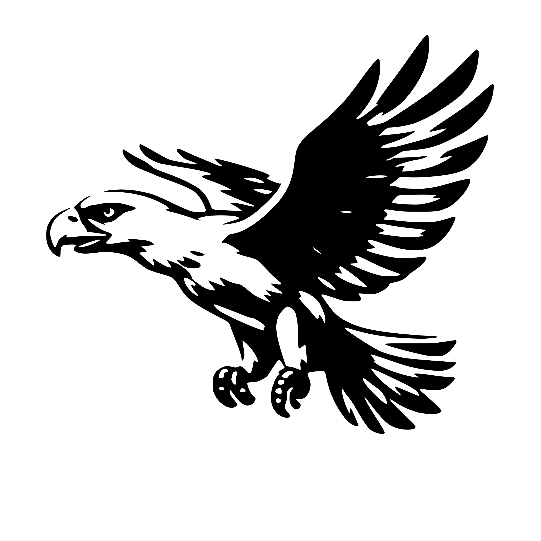 AI-generated SVG of 'flying eagle'
