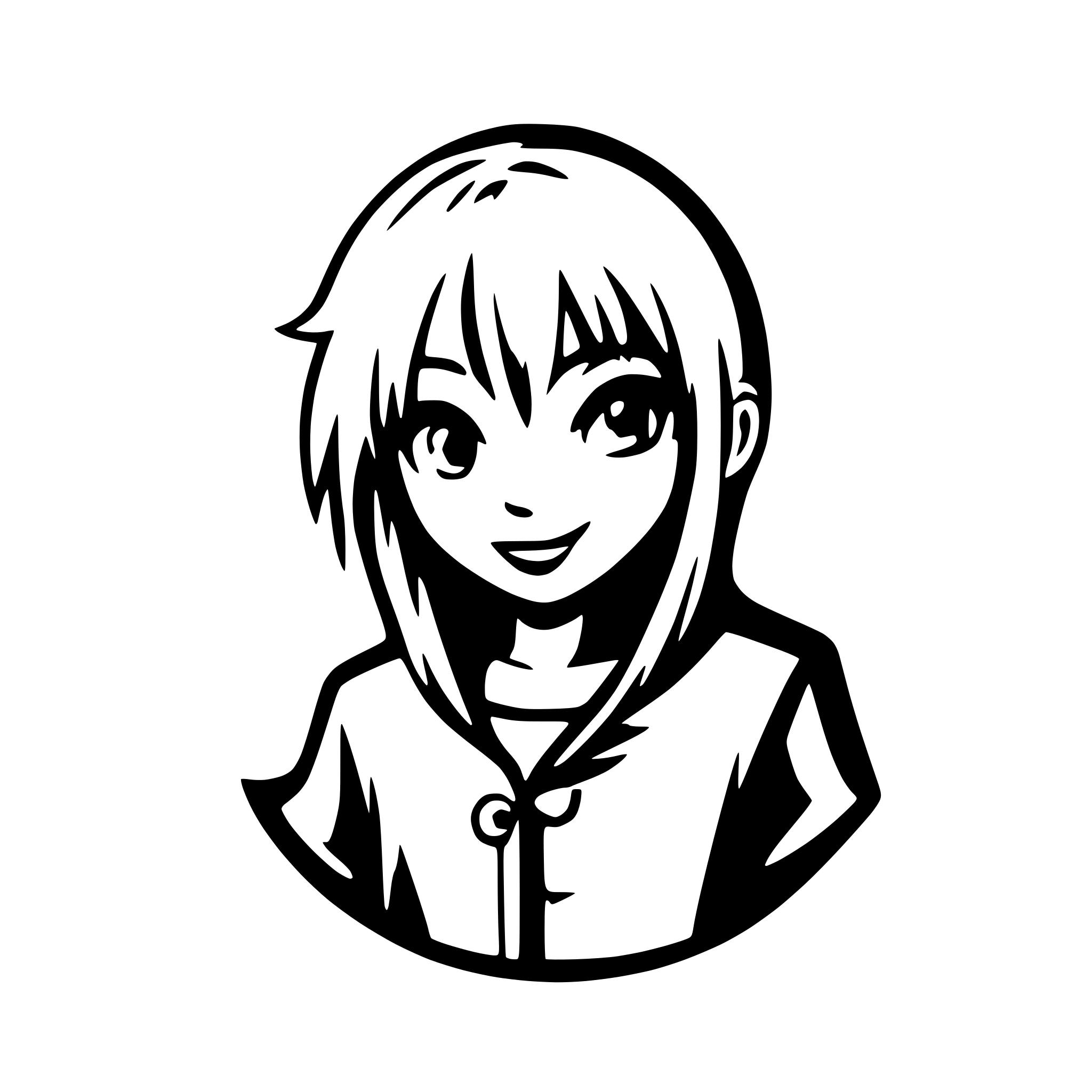 AI-generated SVG of 'a logo like anime character'