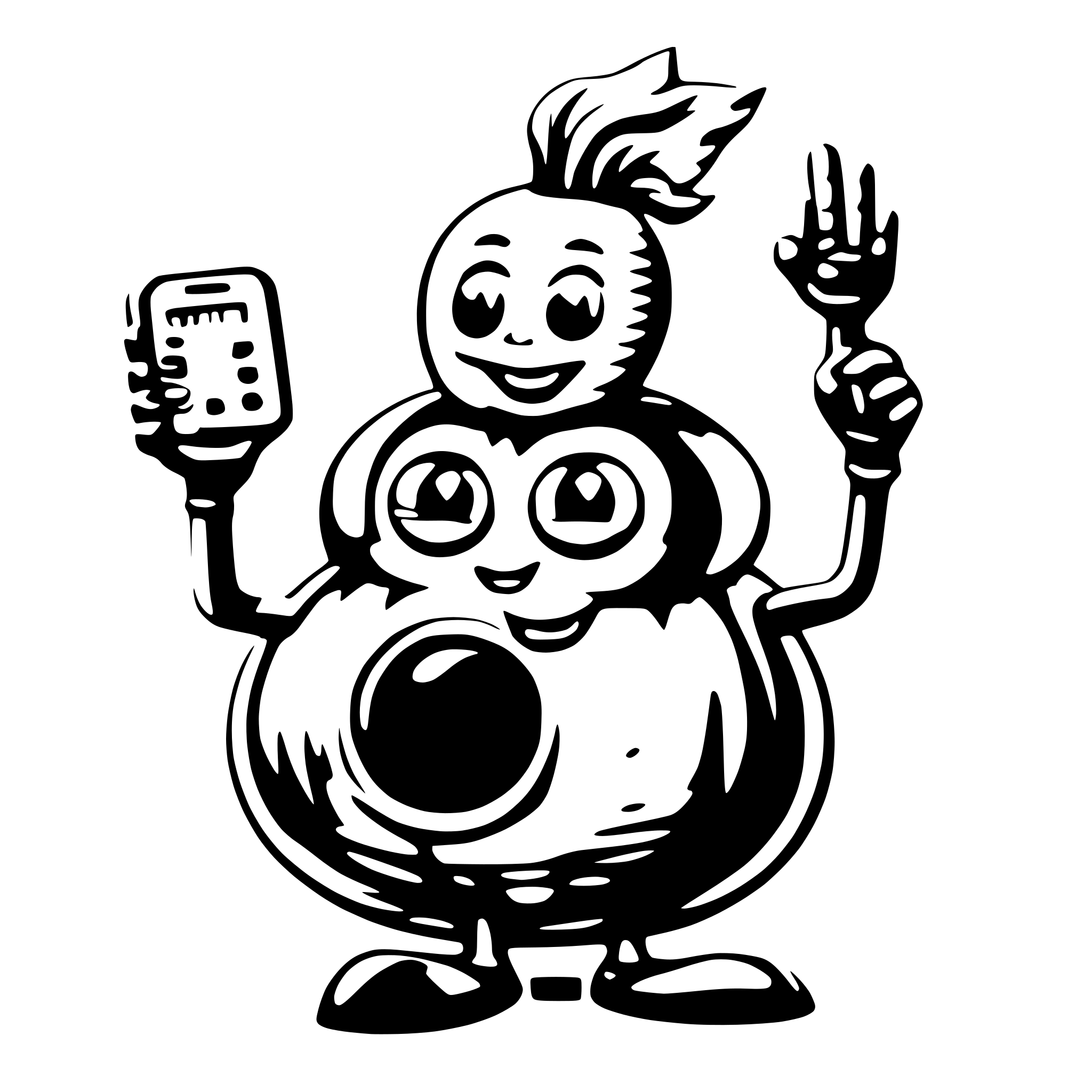 AI-generated SVG of 'funny onion with telefon'