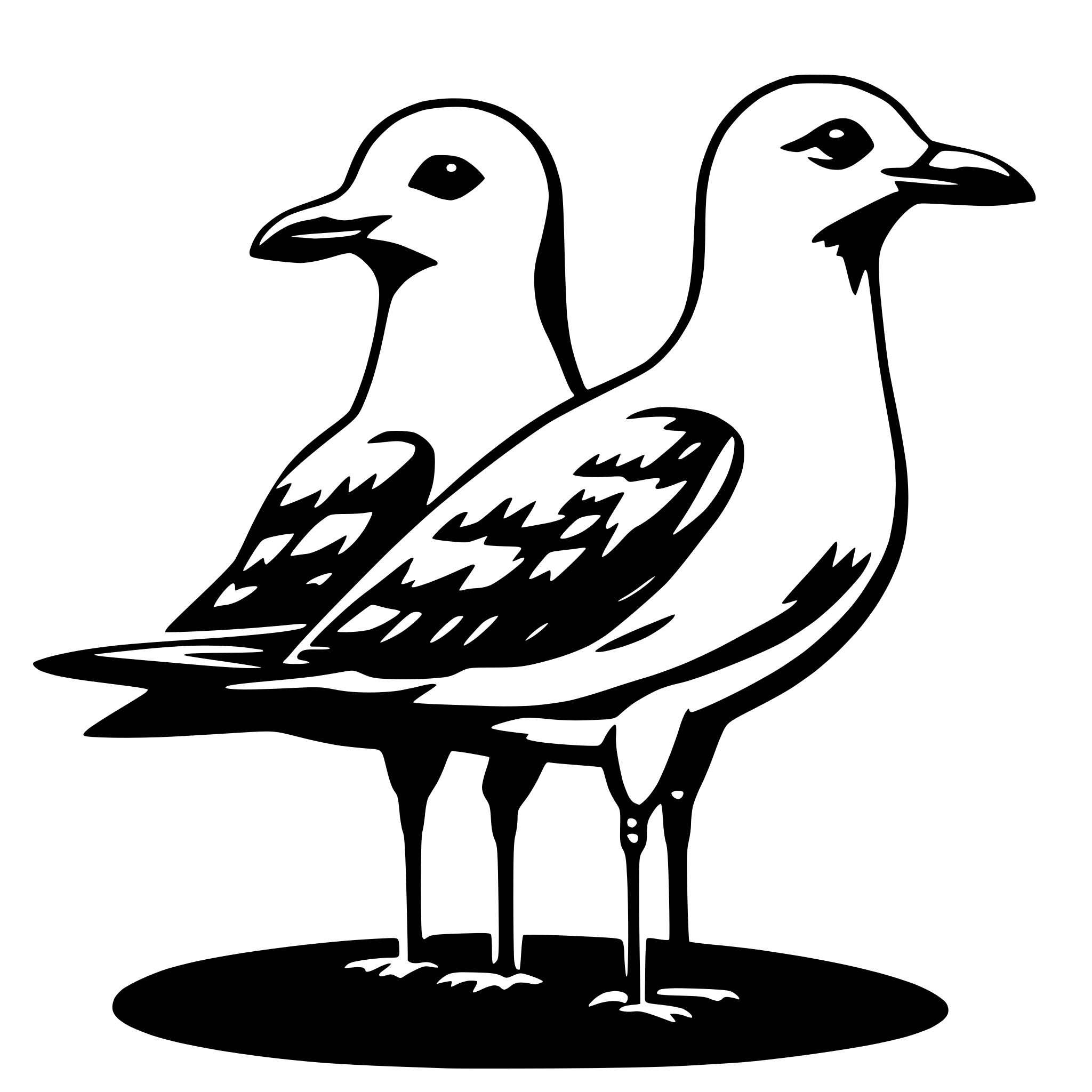 AI-generated SVG of a two seagulls