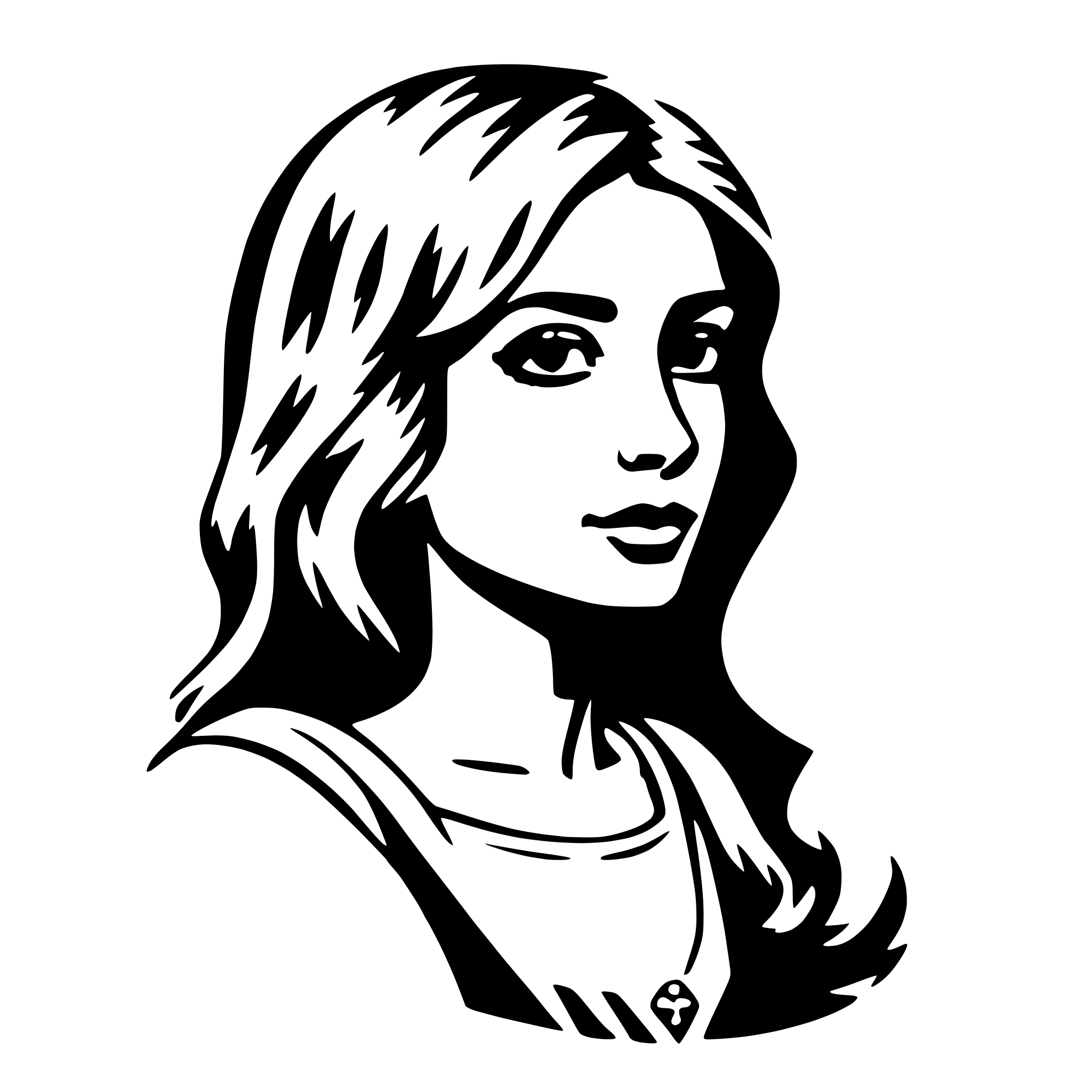 AI-generated SVG of a rhiannon
