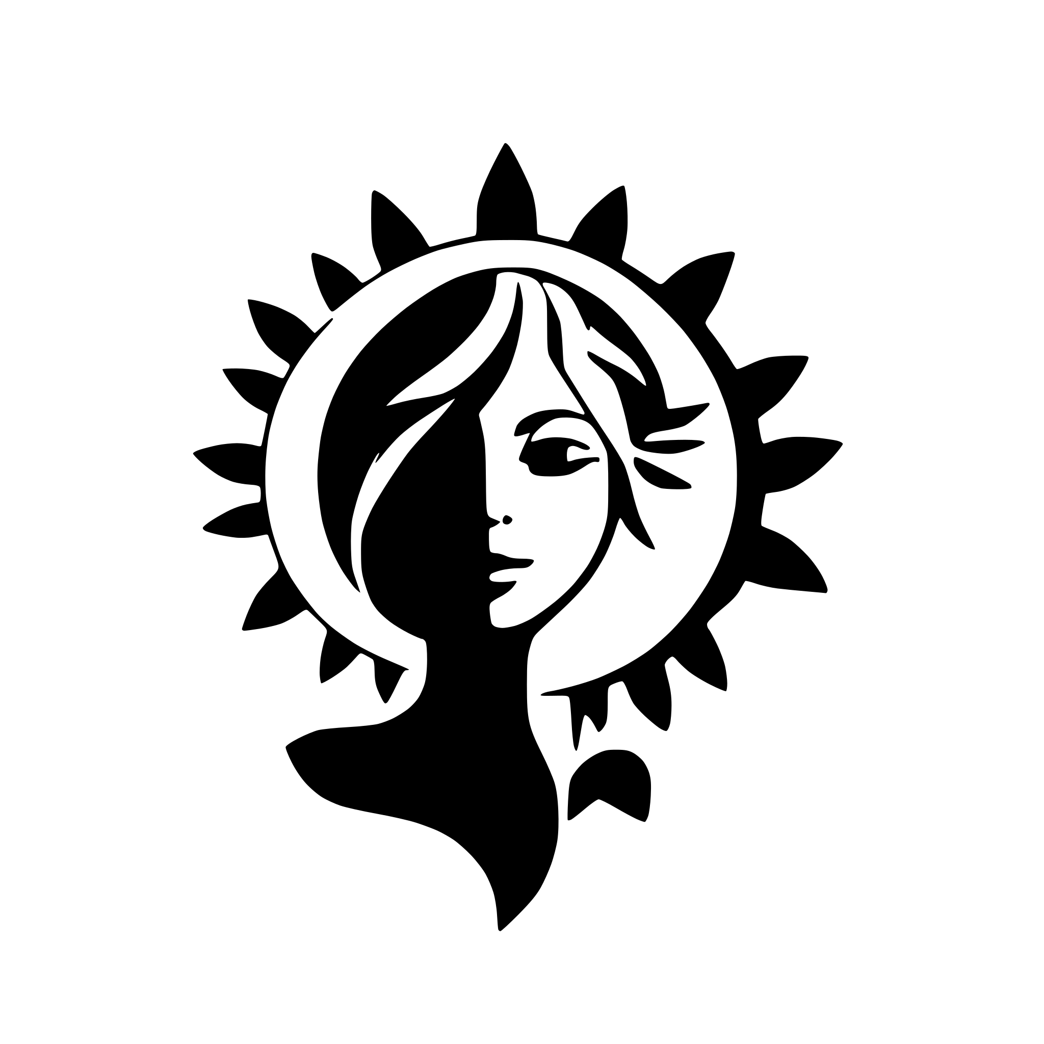 AI-generated SVG of a art nouveau style sun no decoration