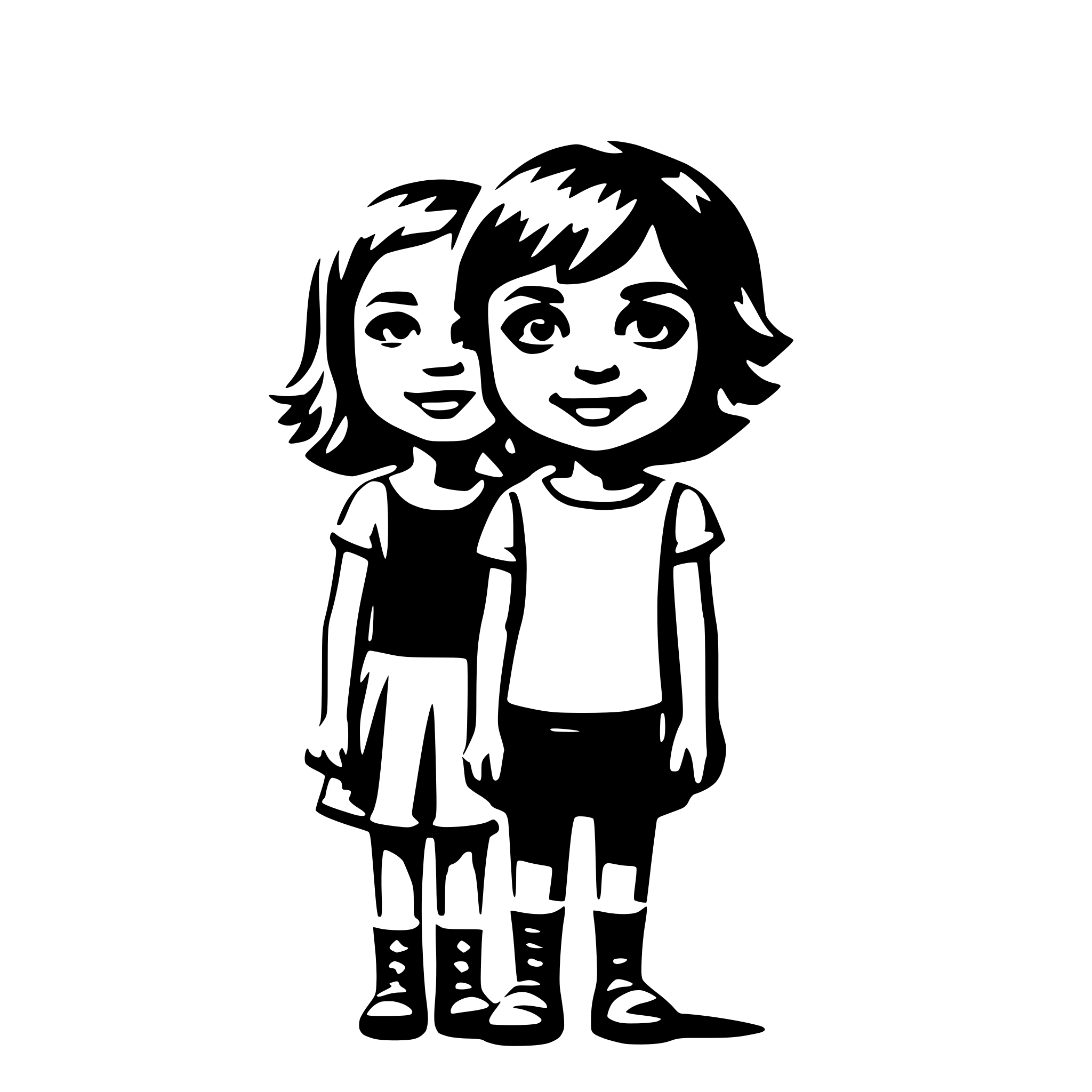 AI-generated SVG of a Children all over the world