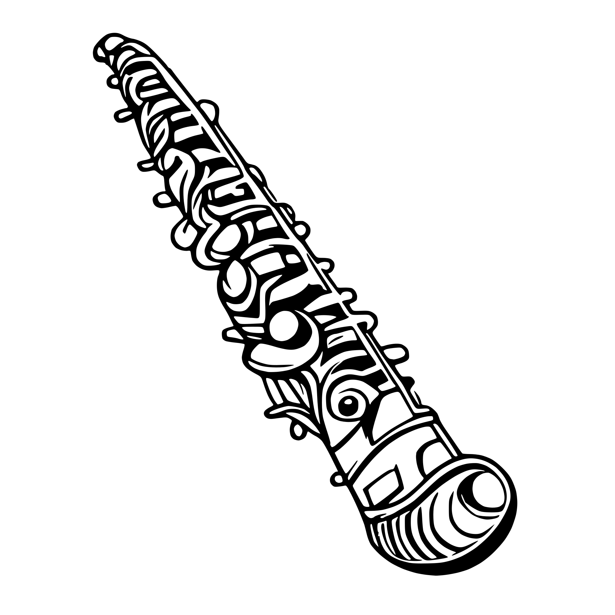 AI-generated SVG of 'Clarinet Line Art'