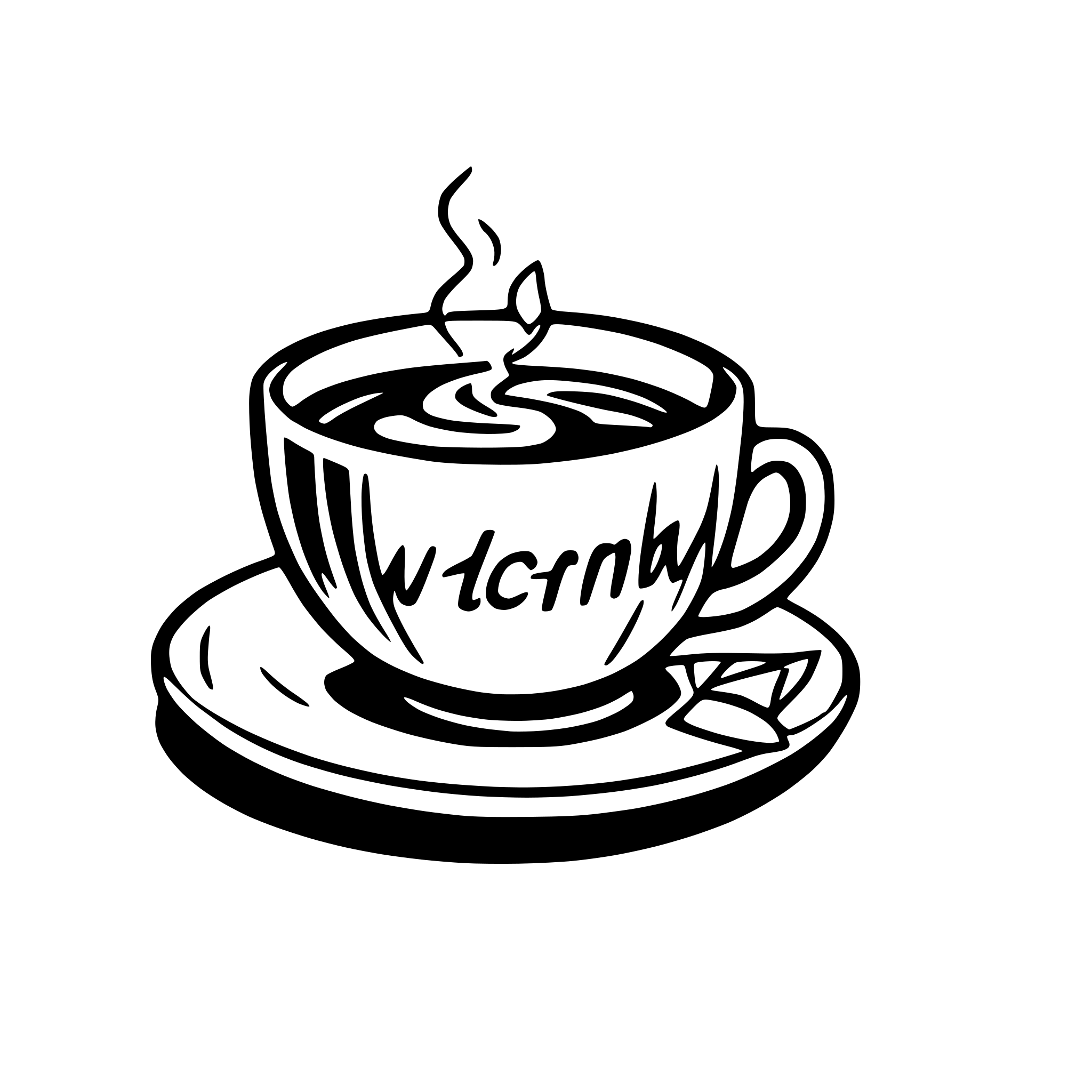 AI-generated SVG of a text "Good Morning !!" in coffee cup with DESIGN AND smoke on wooden table
