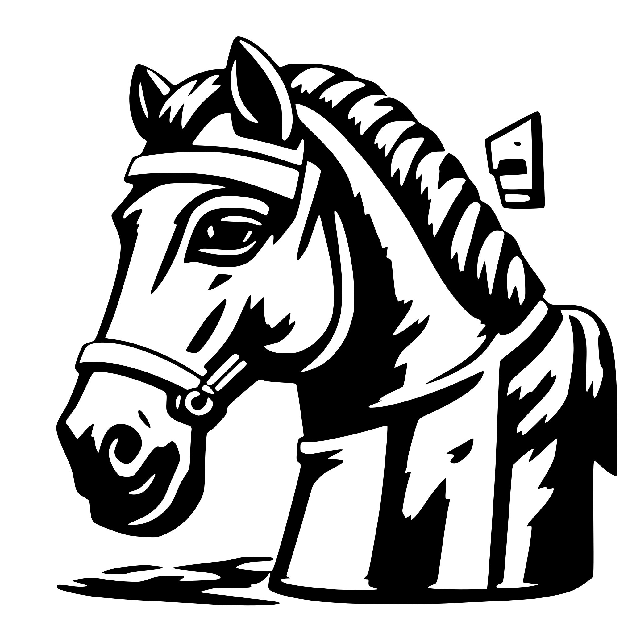 AI-generated SVG of a trojan horse as an icon