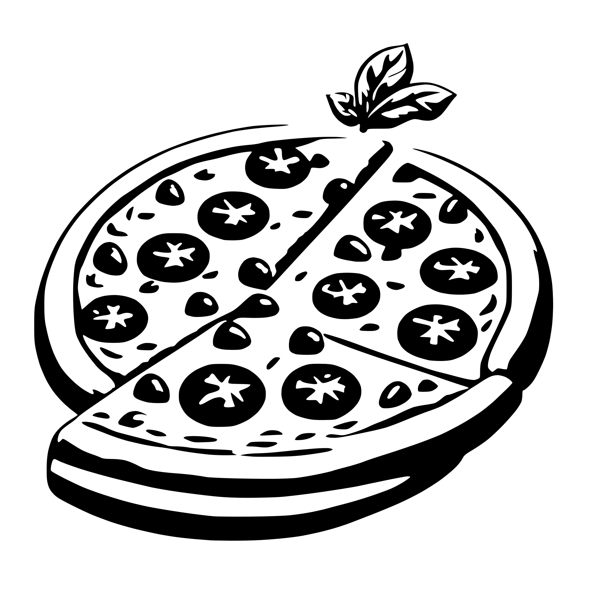 AI-generated SVG of a italian pizza by robin hood rider