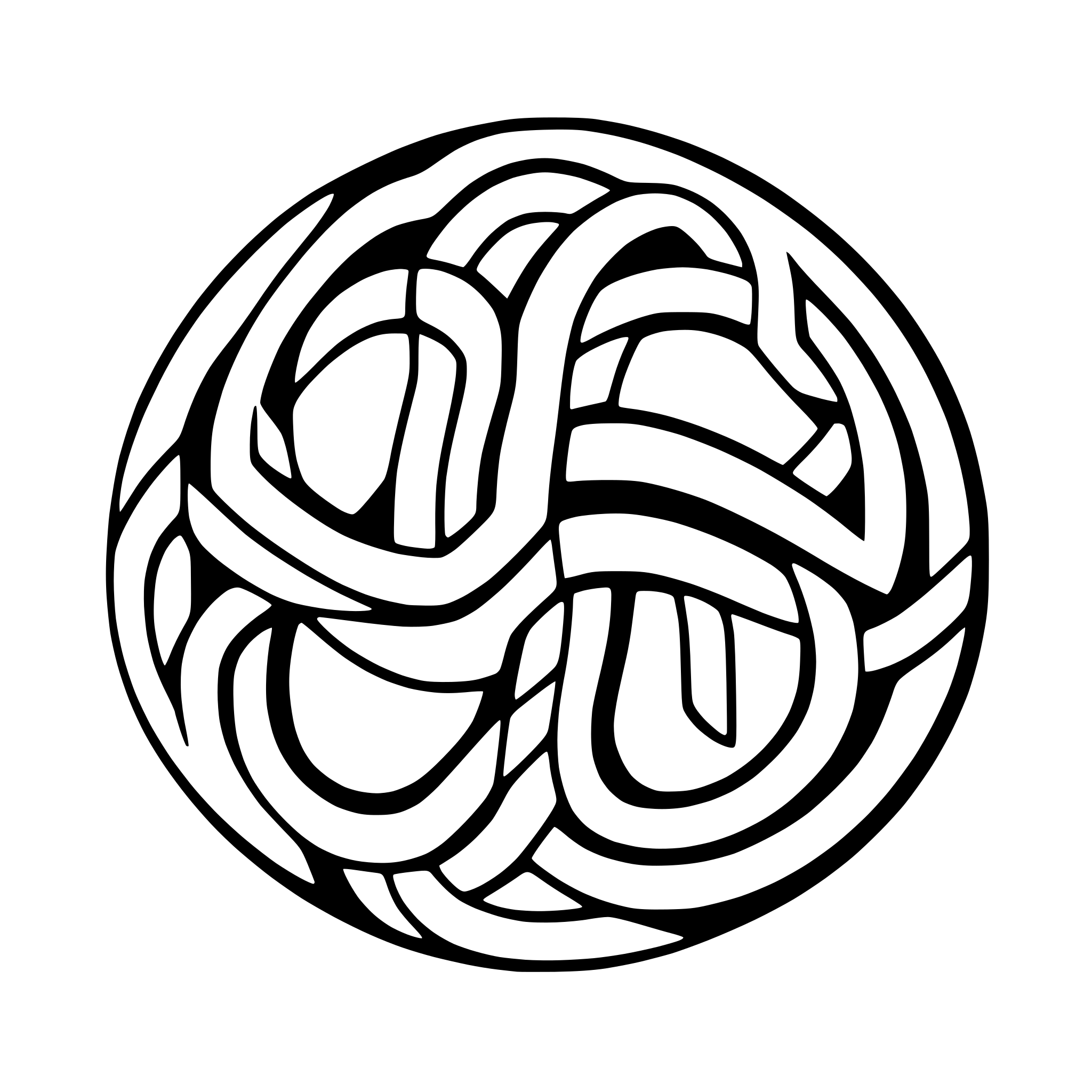 AI-generated SVG of 'celtic knot with spirals'
