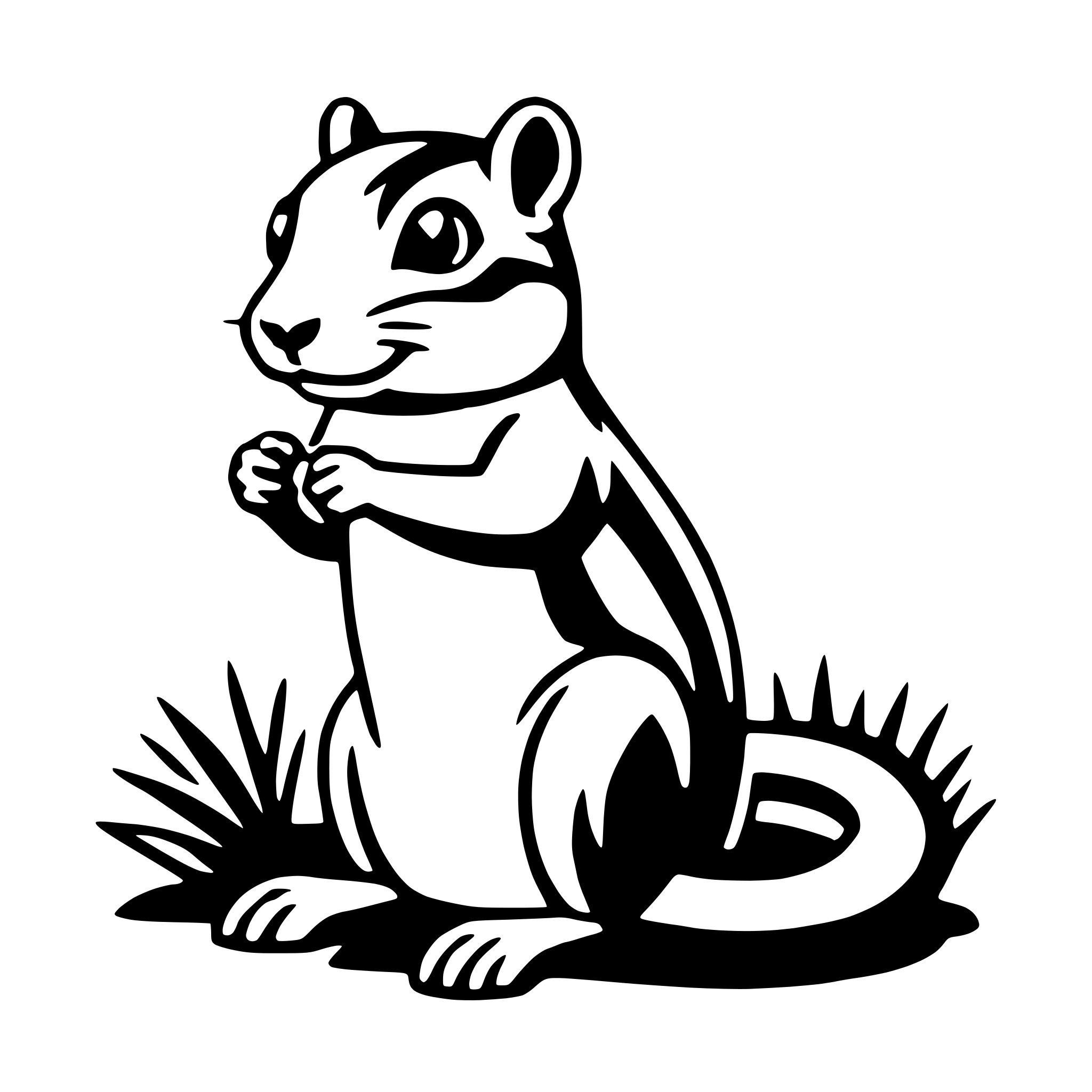 AI-generated SVG of a chipmunk