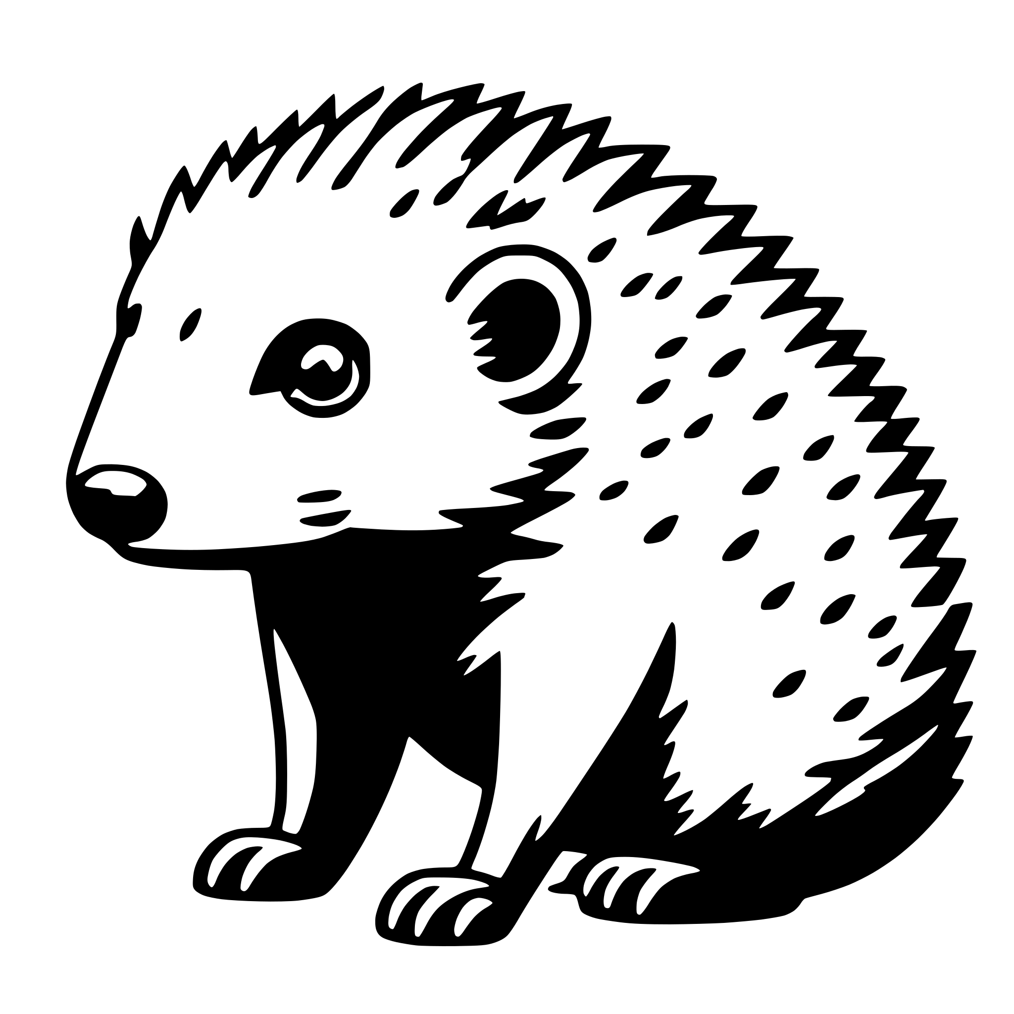 AI-generated SVG of 'porcupine'