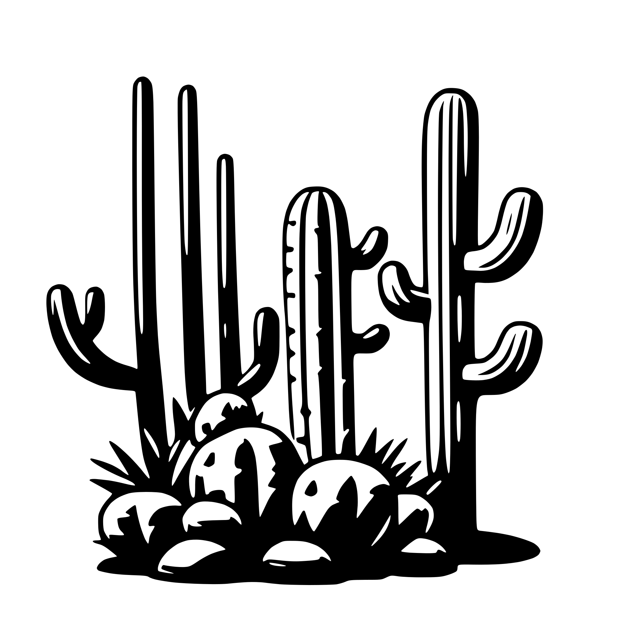 AI-generated SVG of 'desert cactus'