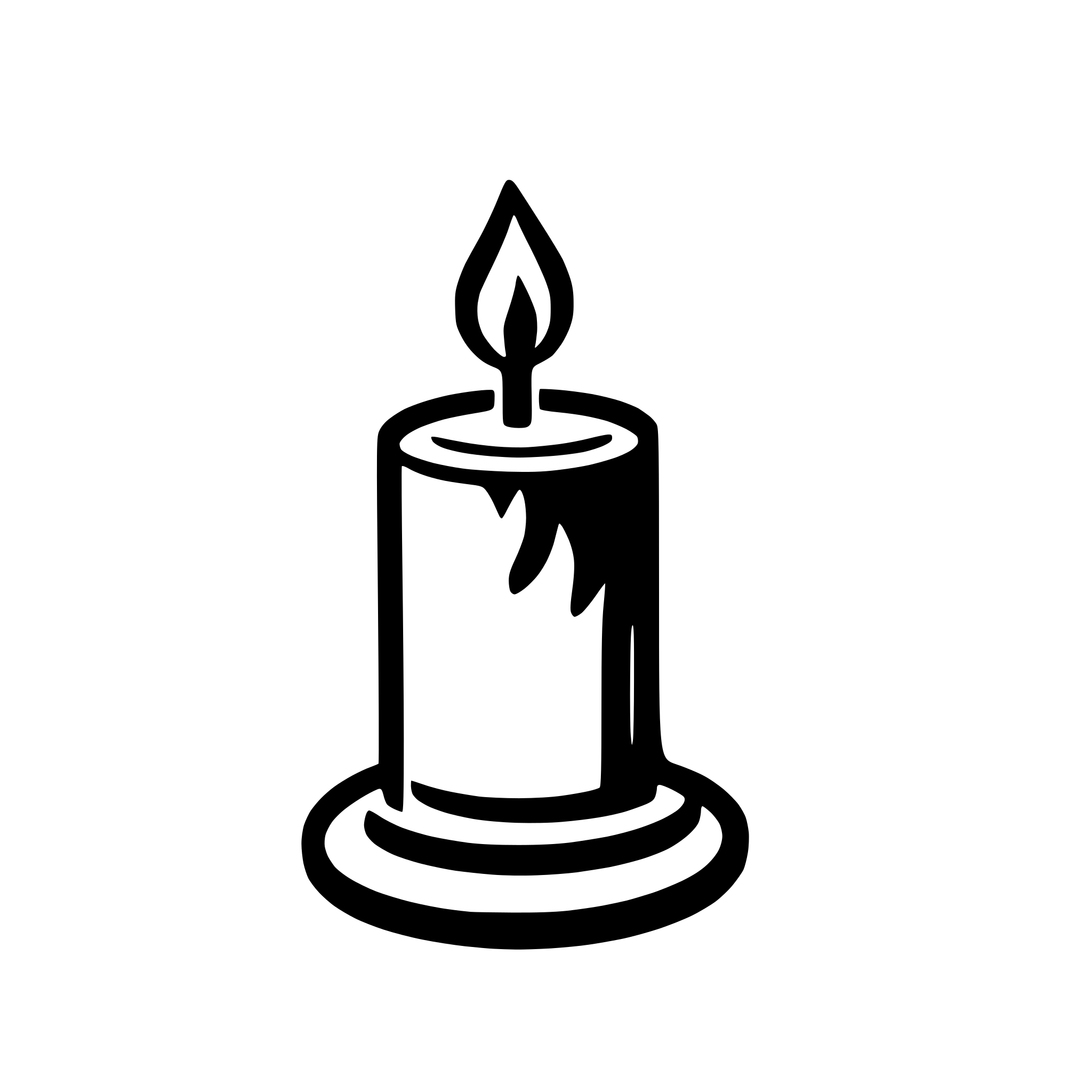 AI-generated SVG of a candle burning brightly