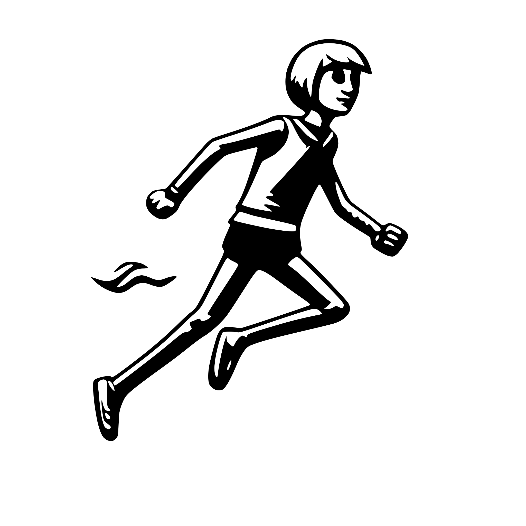 AI-generated SVG of 'stickman running animated'
