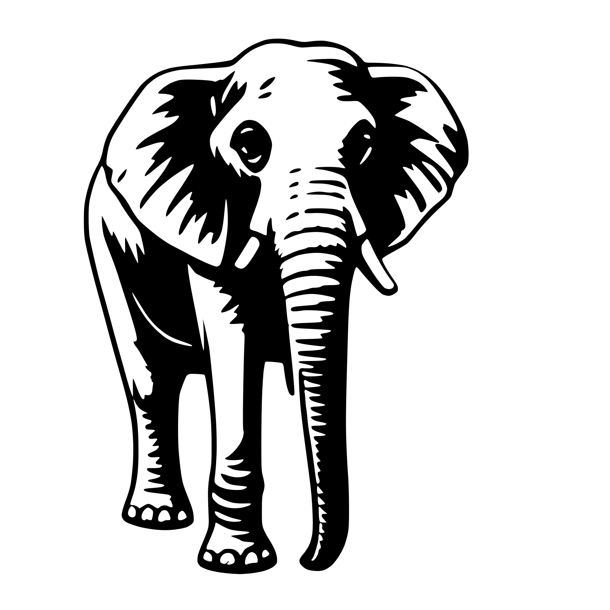 AI-generated SVG of a elephant