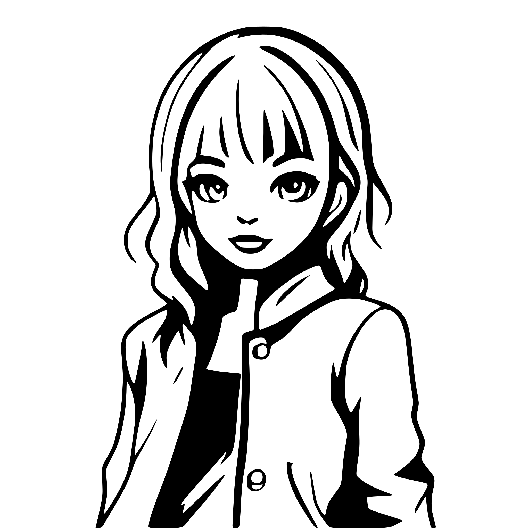 AI-generated SVG of 'Silhouette Line Art'