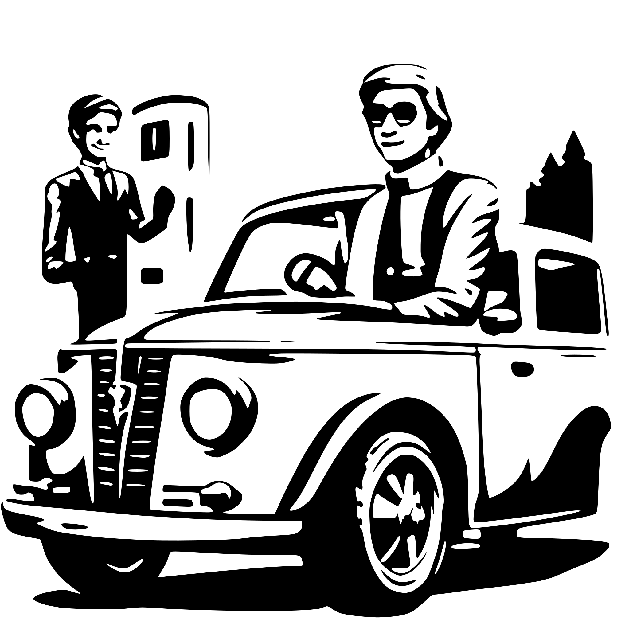AI-generated SVG of 'pape avec une auto'
