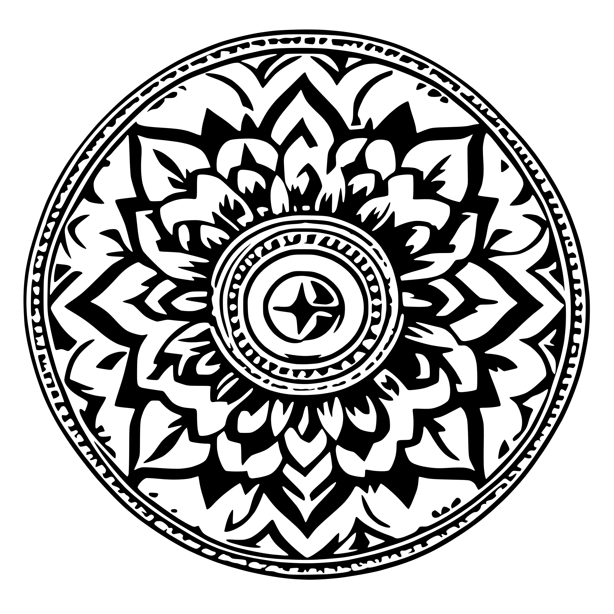 AI-generated SVG of 'mandala'