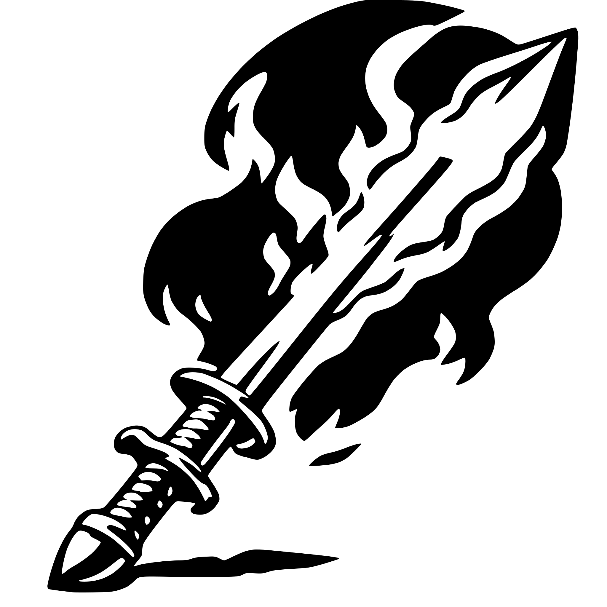 AI-generated SVG of a fire sword