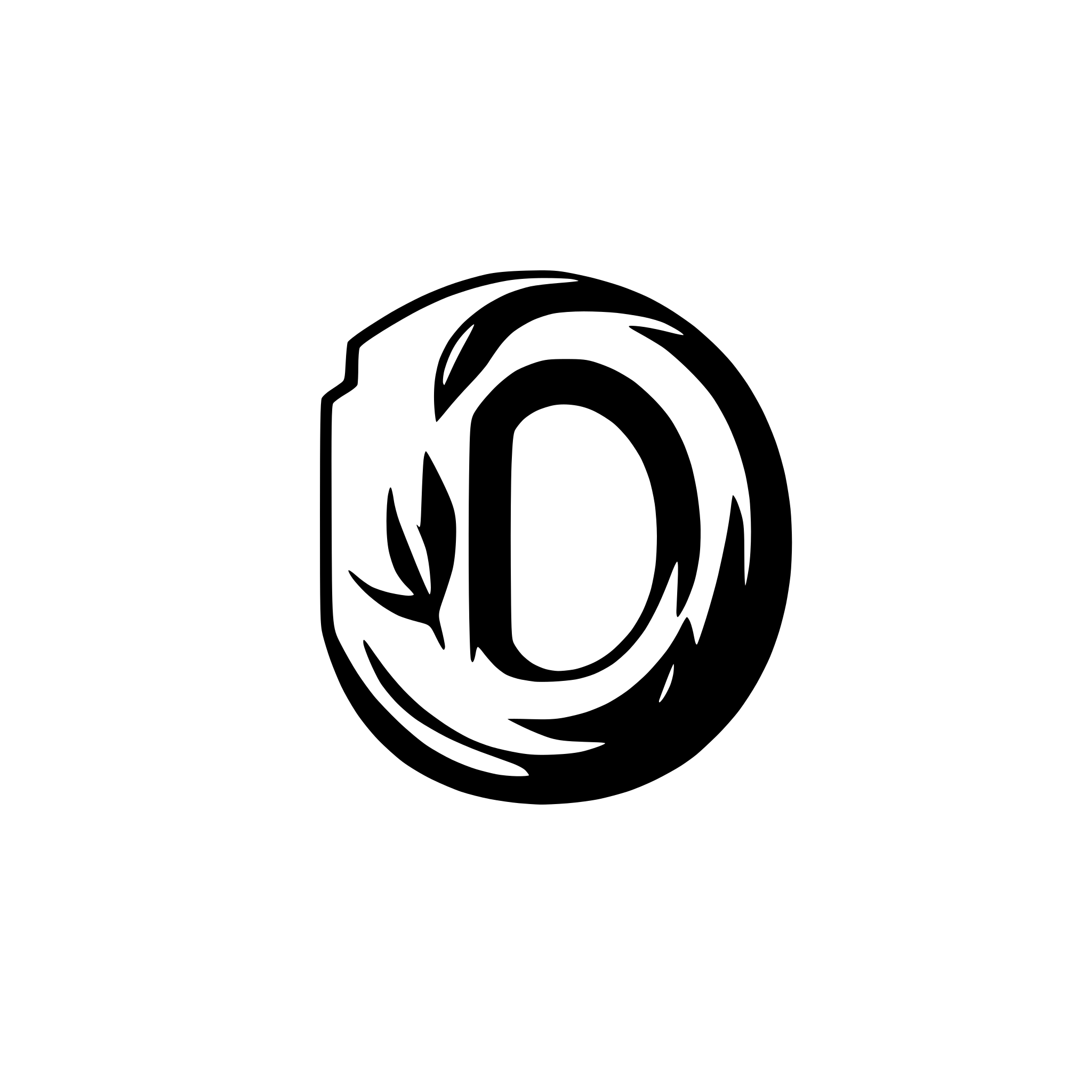 AI-generated SVG of a A letter logo combining C and Q